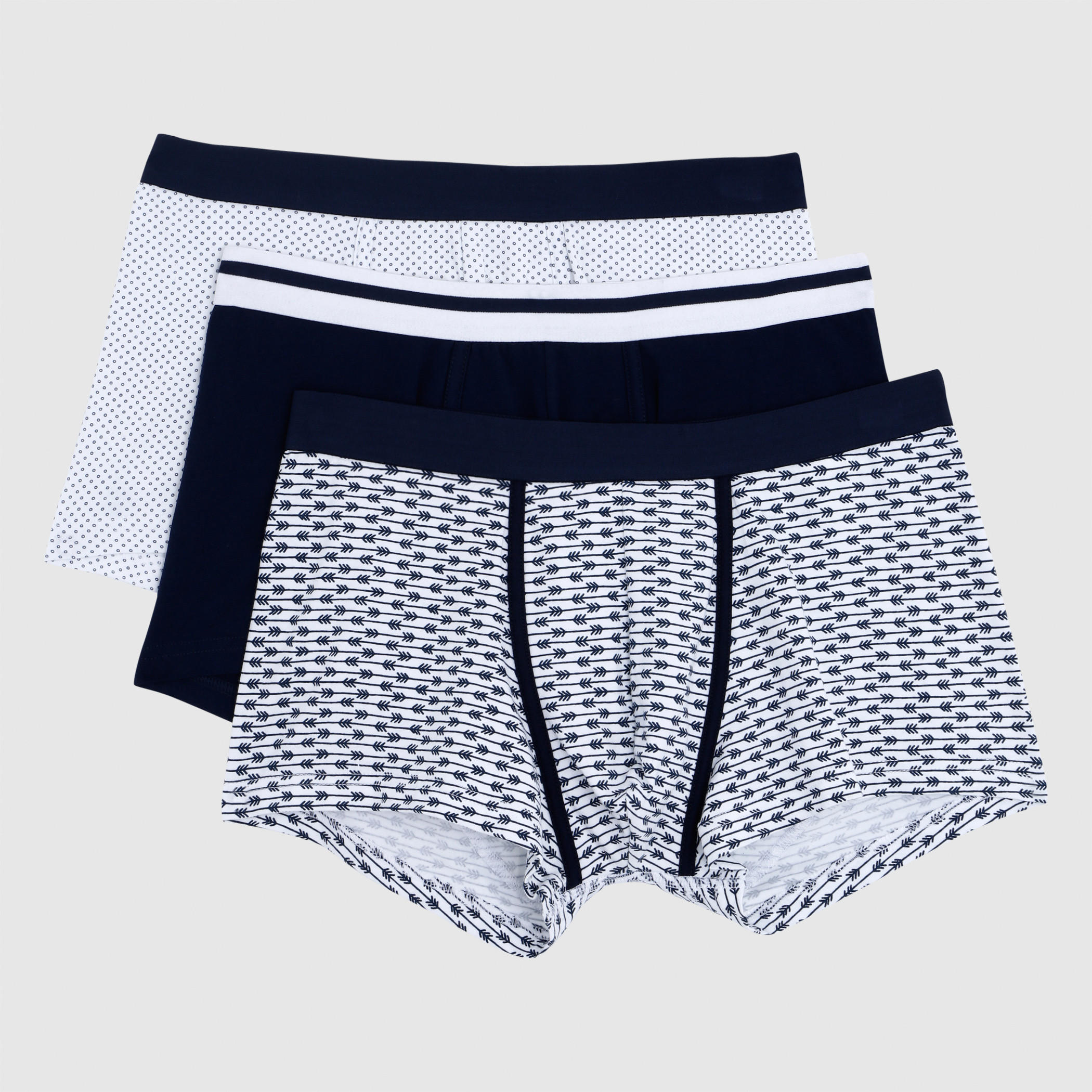 Trunks with Elasticised Waistband - Set of 3-men-clothing-innerwear-underwear-image-1