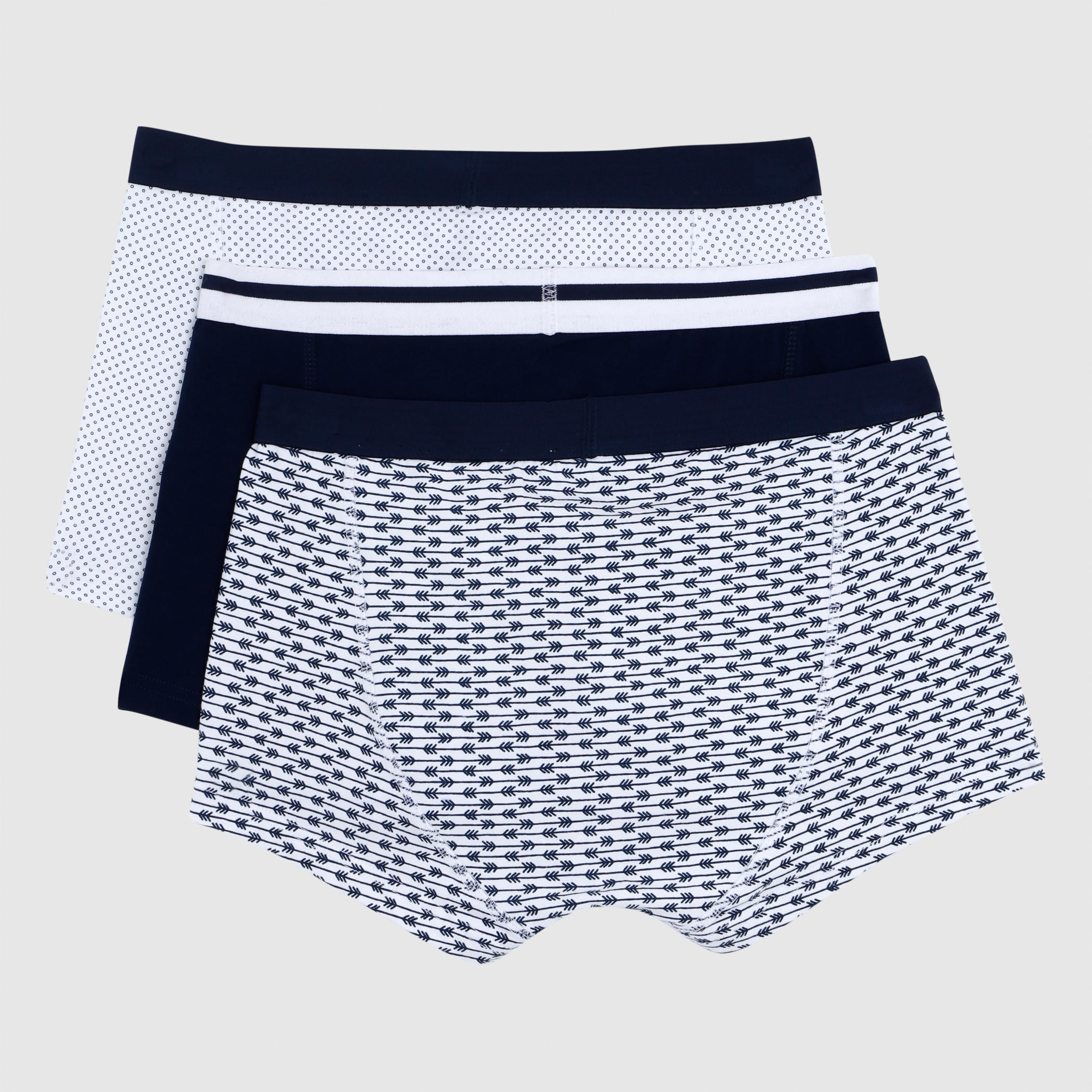 Trunks with Elasticised Waistband - Set of 3-men-clothing-innerwear-underwear-image-2