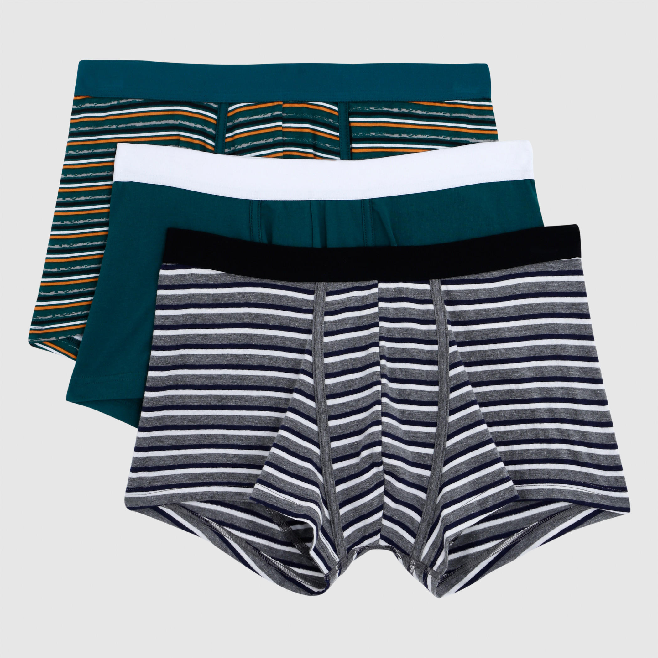 Trunks with Elasticised Waistband - Set of 3-men-clothing-innerwear-underwear-image-1