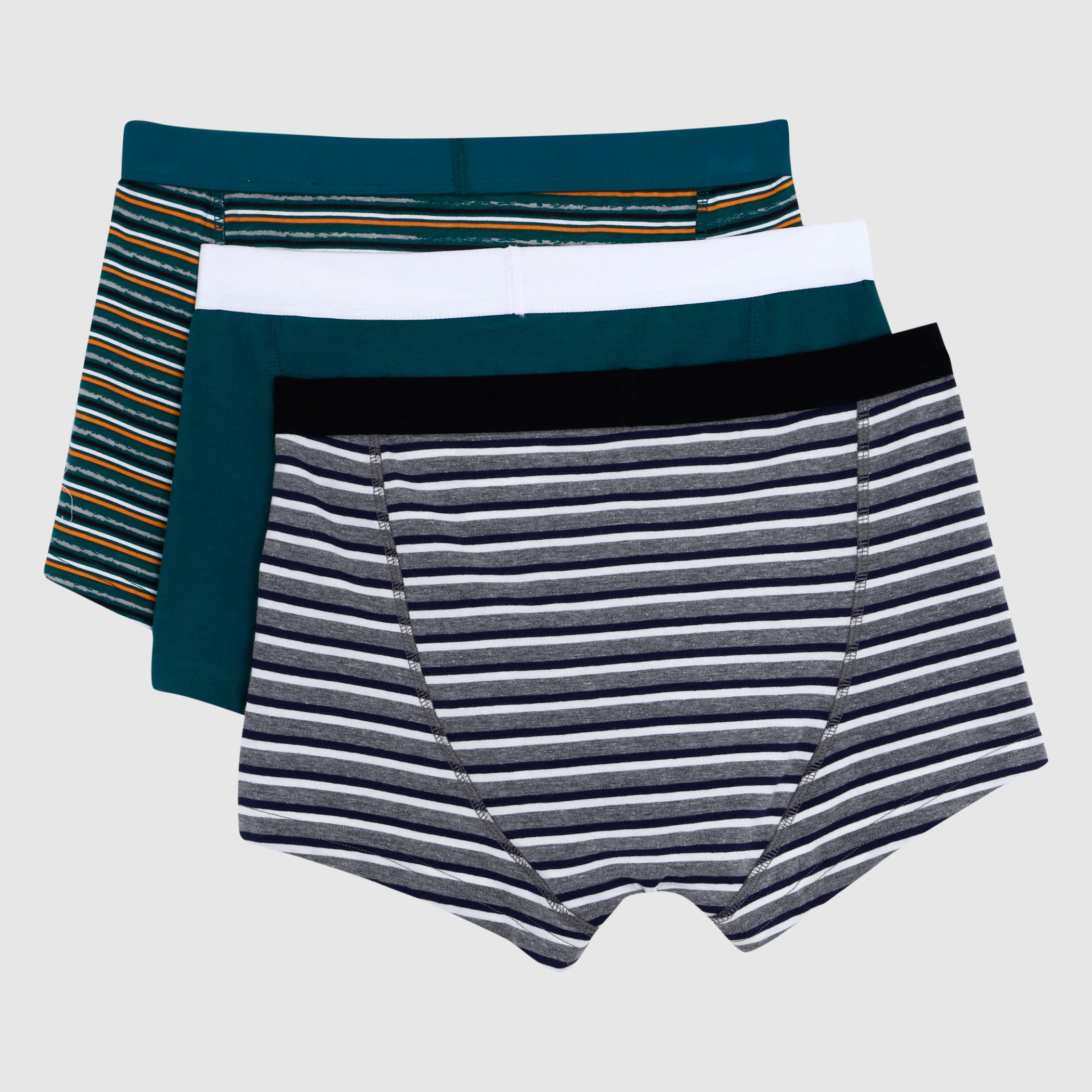 Trunks with Elasticised Waistband - Set of 3-men-clothing-innerwear-underwear-image-2