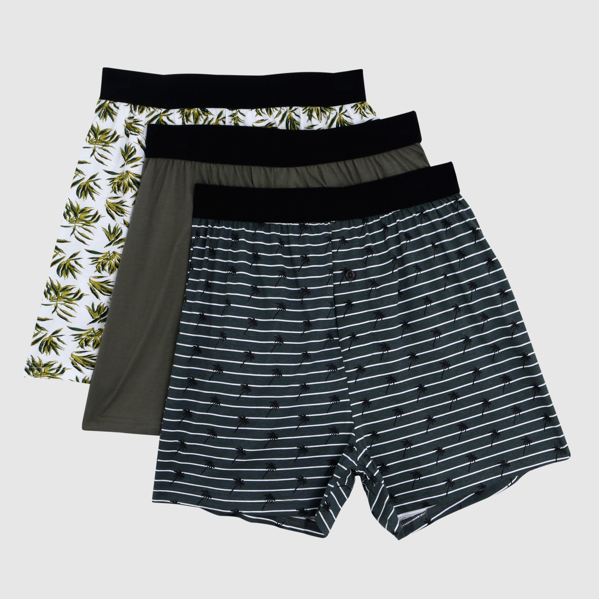Printed Boxers with Elasticised Waistband - Set of 3-men-clothing-innerwear-underwear-image-1