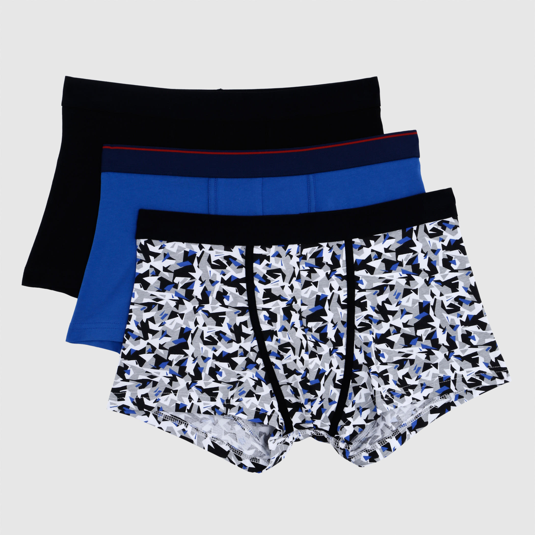 Printed Trunks with Elasticised Waistband - Set of 3-men-clothing-innerwear-underwear-image-1