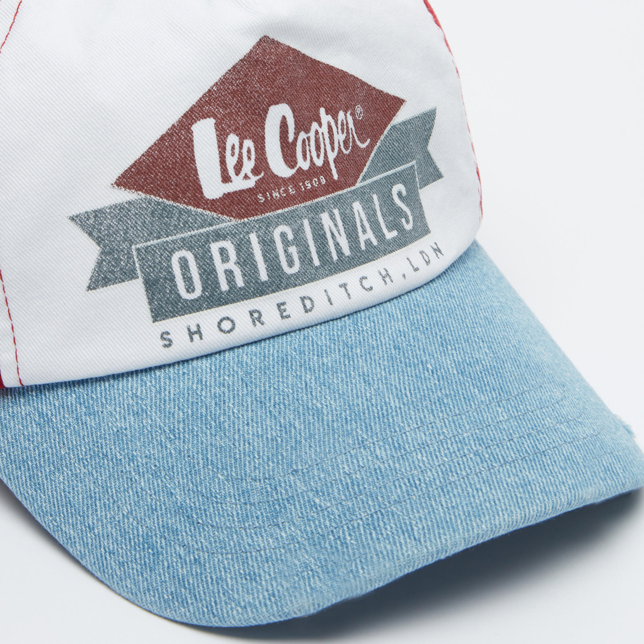 Lee Cooper Printed Distressed Cap with Snap Closure-men-caps-image-4
