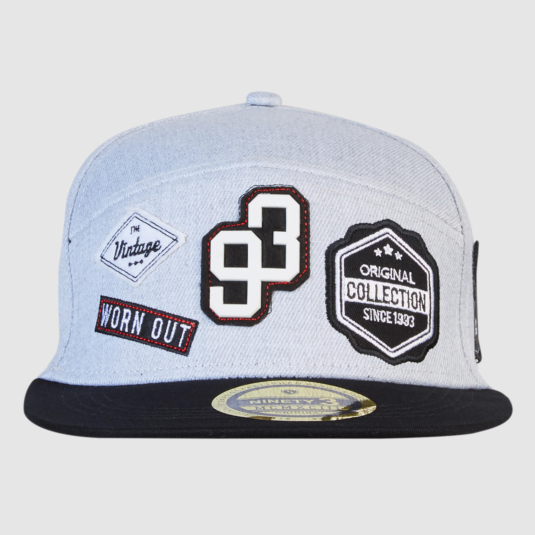 Applique Detail Cap with Snap Closure-men-caps-image-1