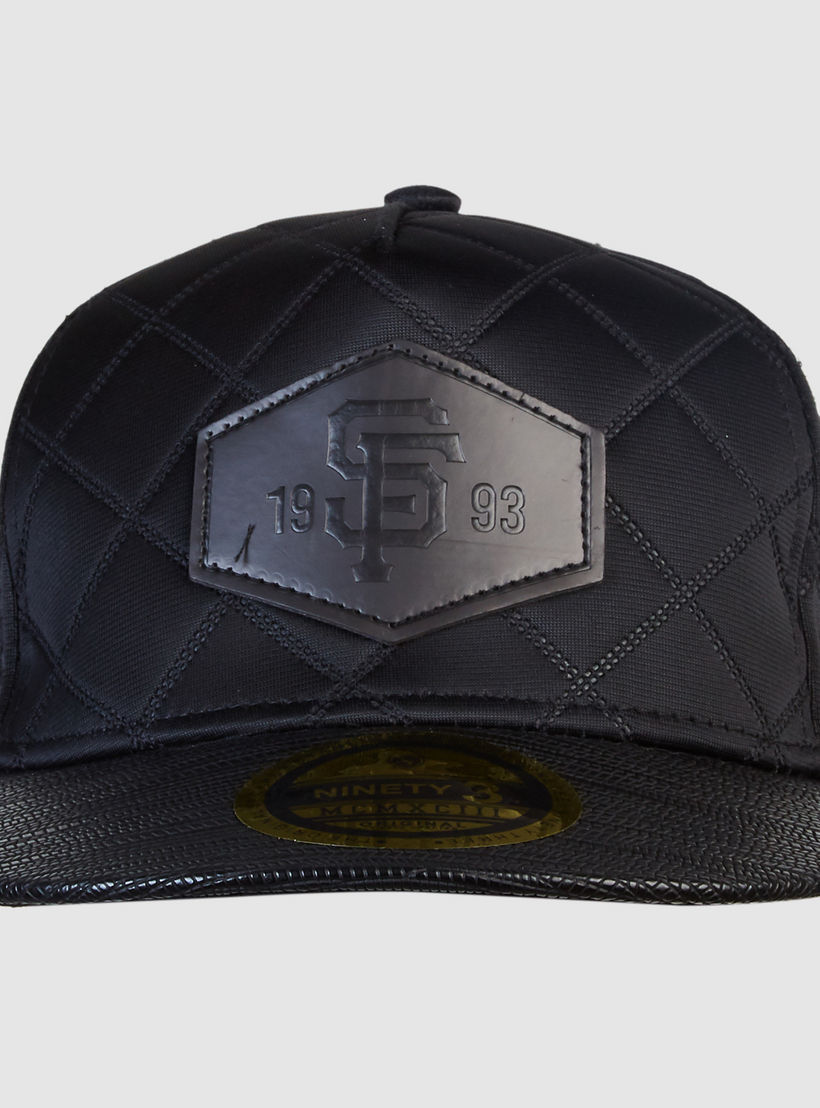 Quilted Cap with Snap Closure-men-caps-image-1