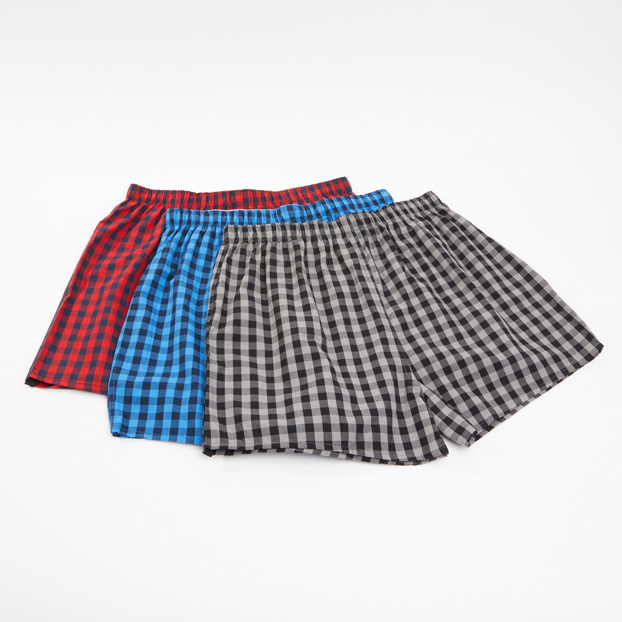 سراويل بوكسر كاروهات بخصر مطّاطي - طقم من 3 قطع-men-clothing-innerwear-underwear-image-3