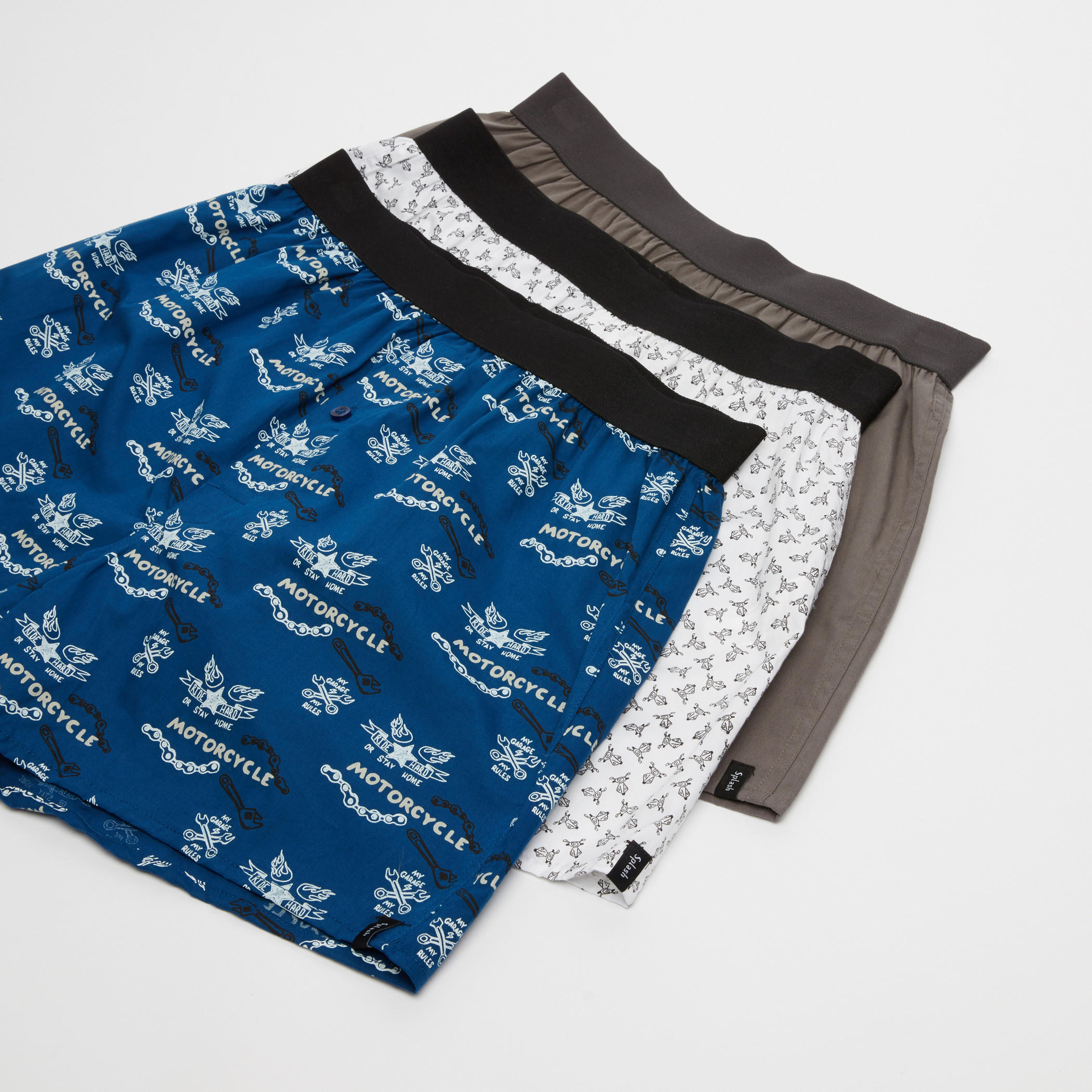 سراويل بوكسر متنوعة بخصر مطّاطي - طقم من 3 قطع-men-clothing-innerwear-underwear-image-1