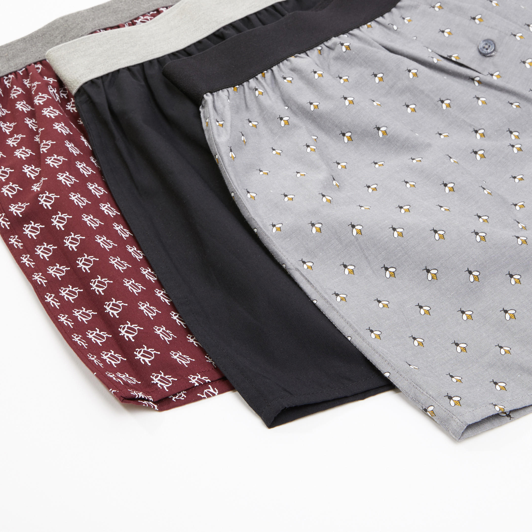 سراويل بوكسر متنوعة بخصر مطّاطي - طقم من 3 قطع-men-clothing-innerwear-underwear-image-2