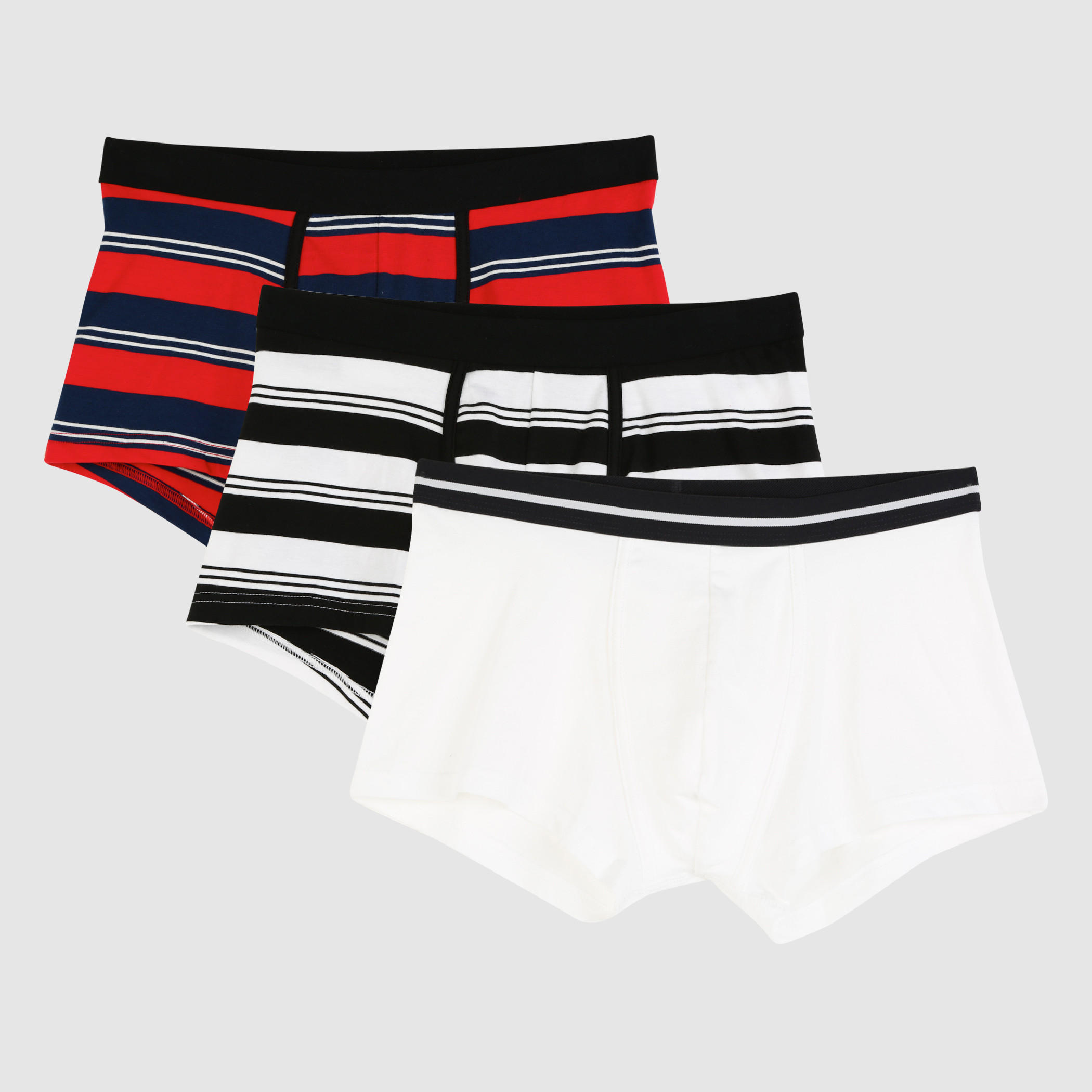 Assorted Boxer Briefs with Elasticised Waistband - Set of 3-men-clothing-innerwear-underwear-image-1