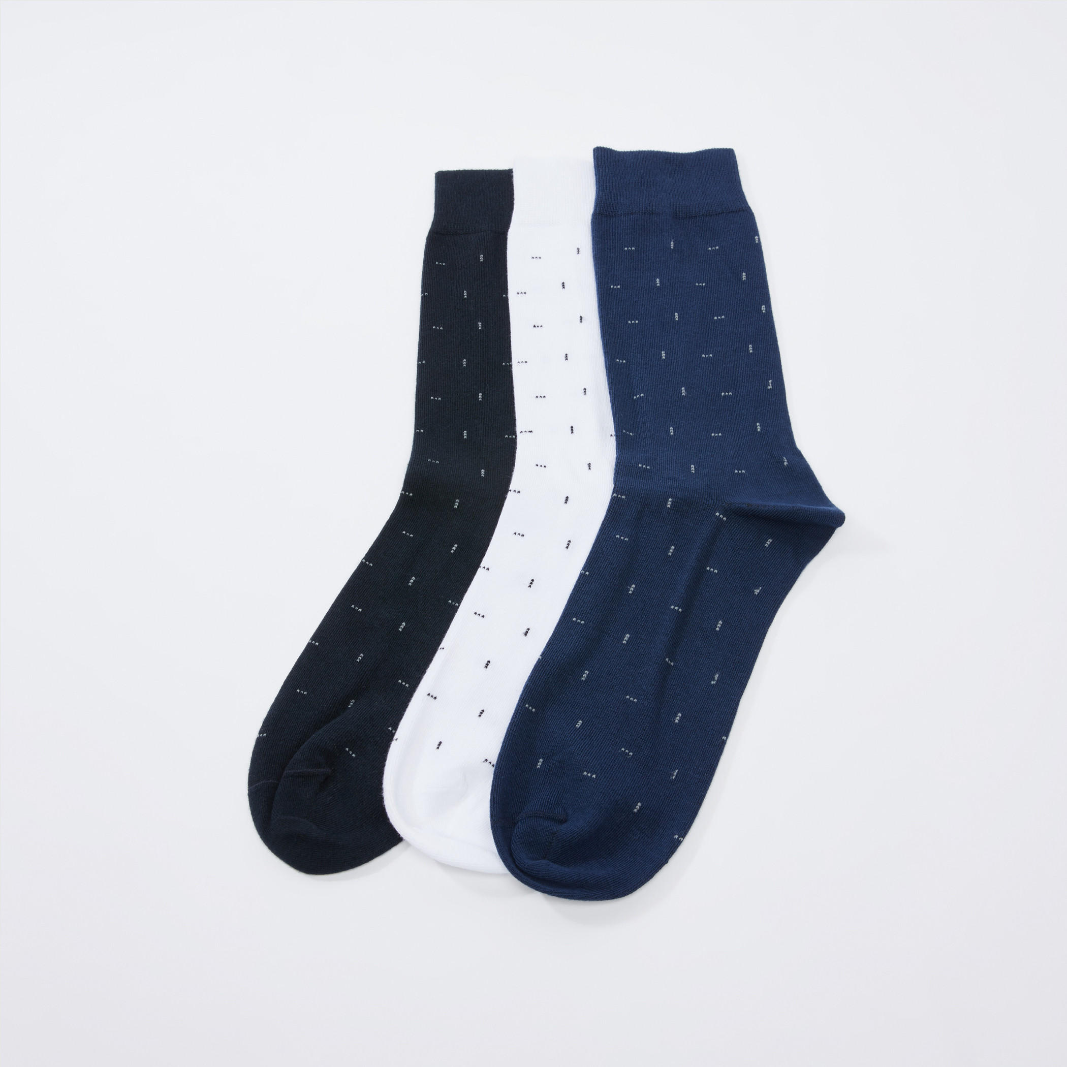 Printed Crew Length Socks - Set of 3-men-socks-image-1