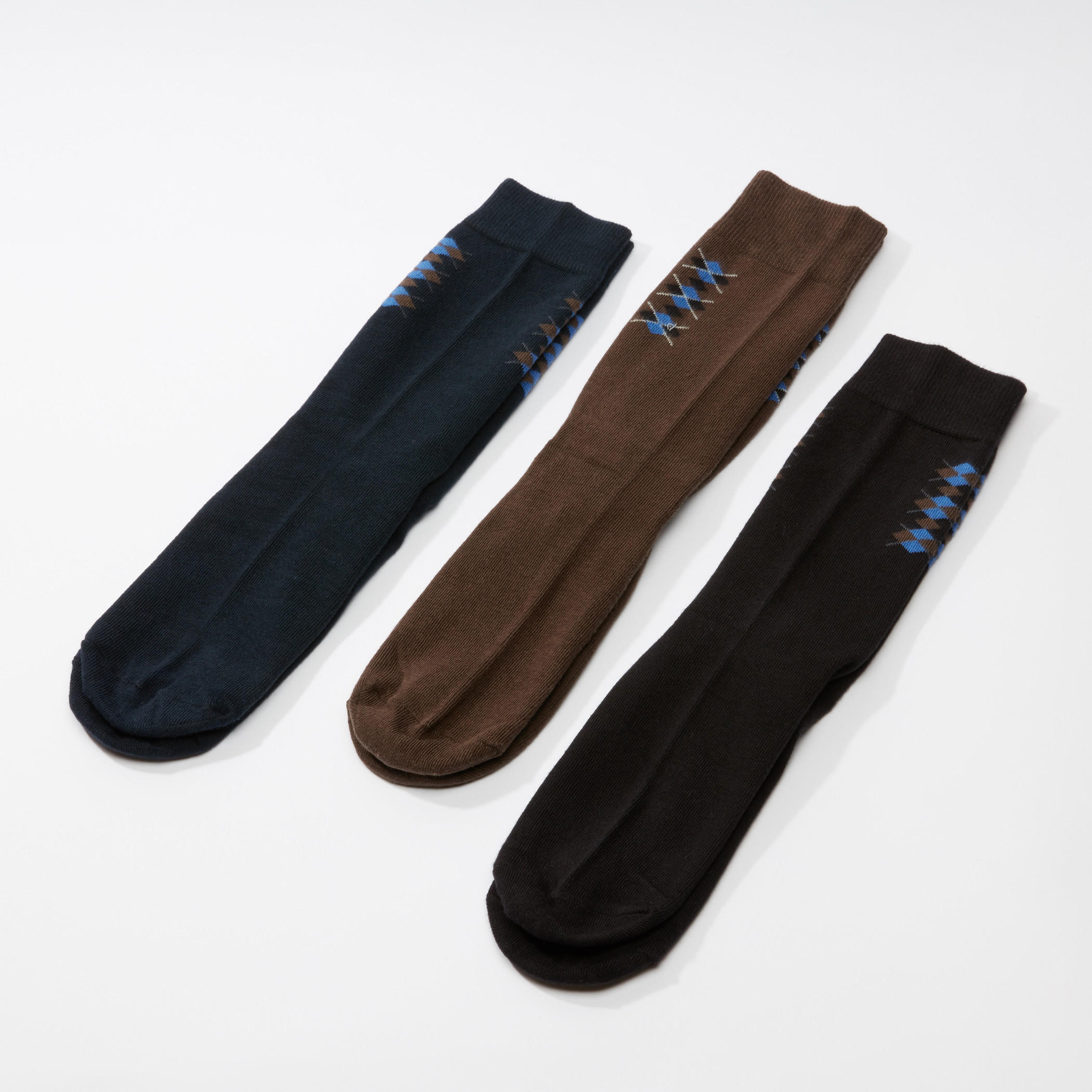 Textured Quarter Length Socks - Set of 3-men-socks-image-2