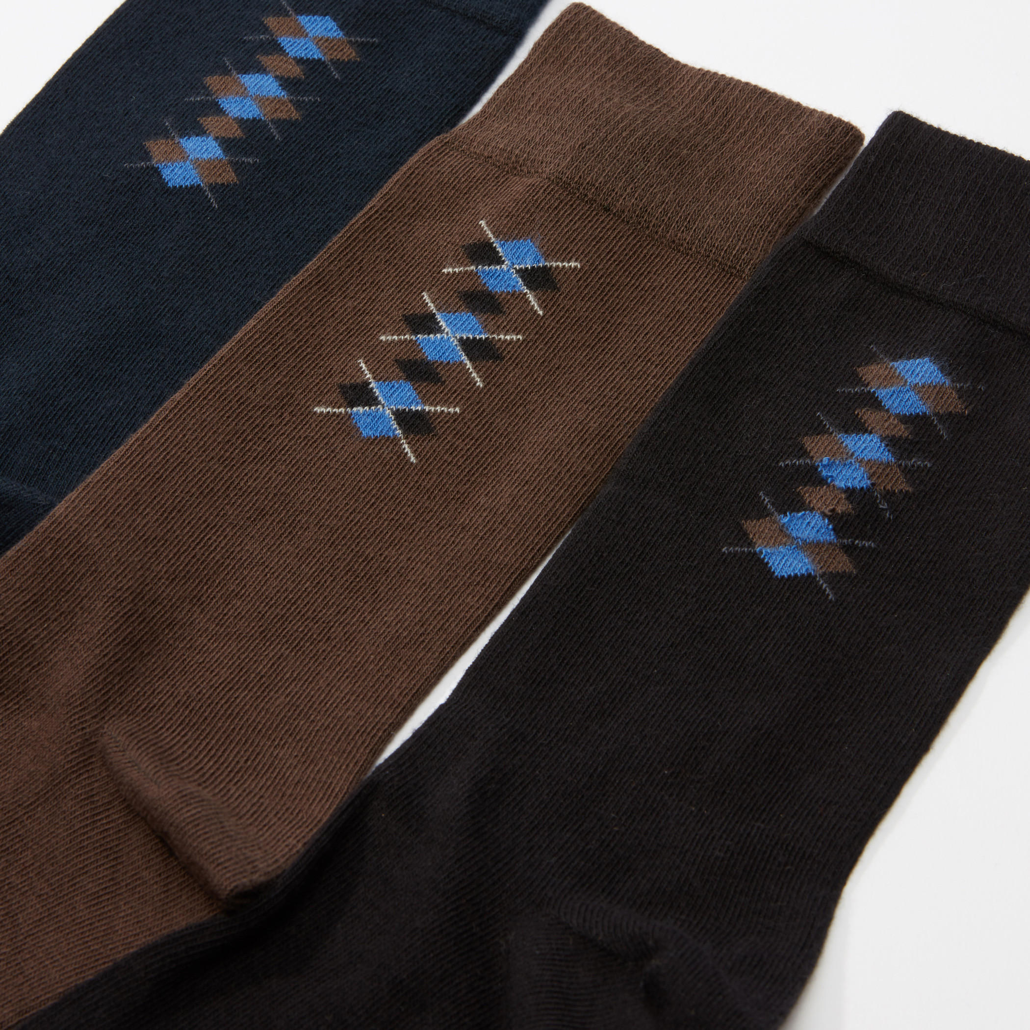 Textured Quarter Length Socks - Set of 3-men-socks-image-3