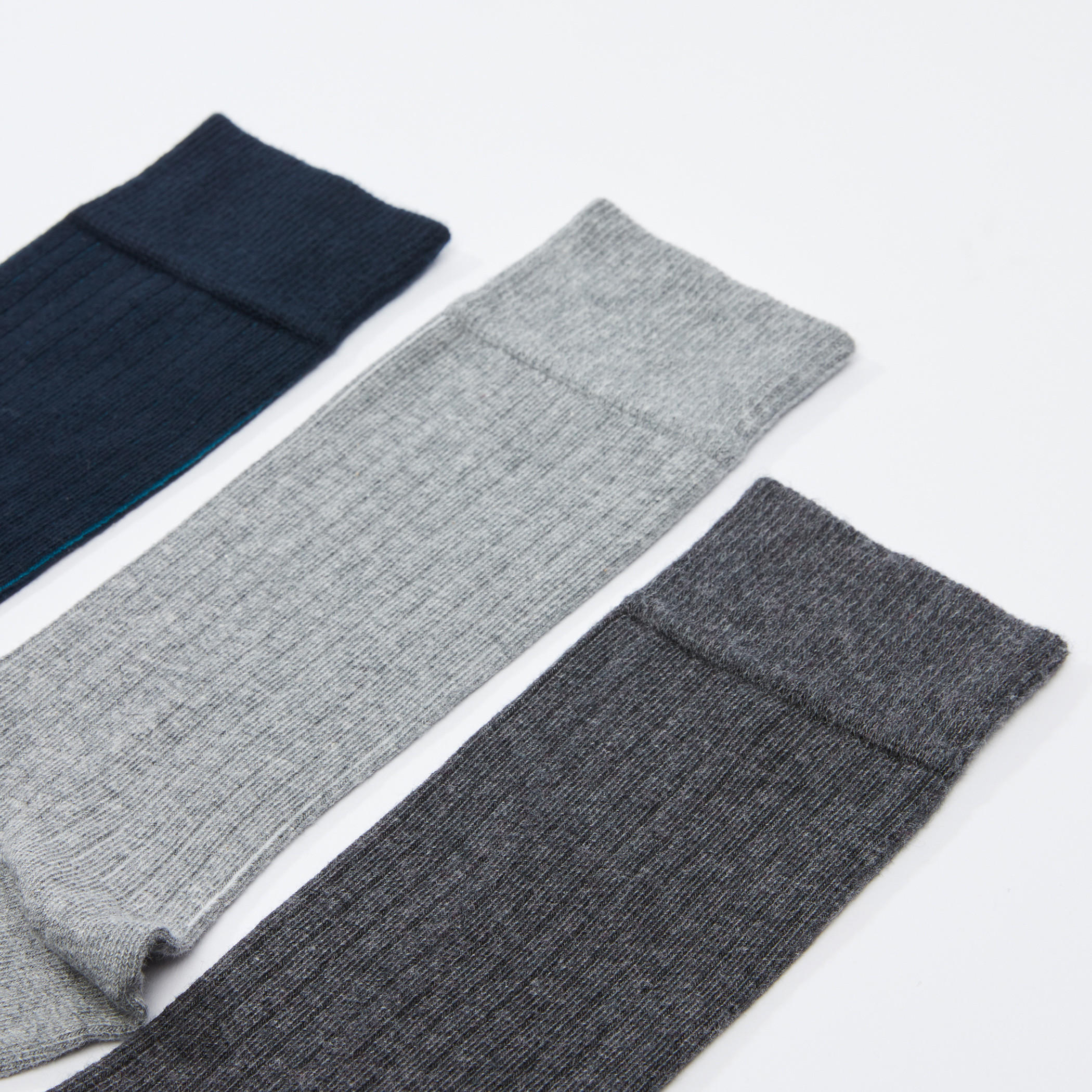 Ribbed Crew Length Socks - Set of 3-men-socks-image-3
