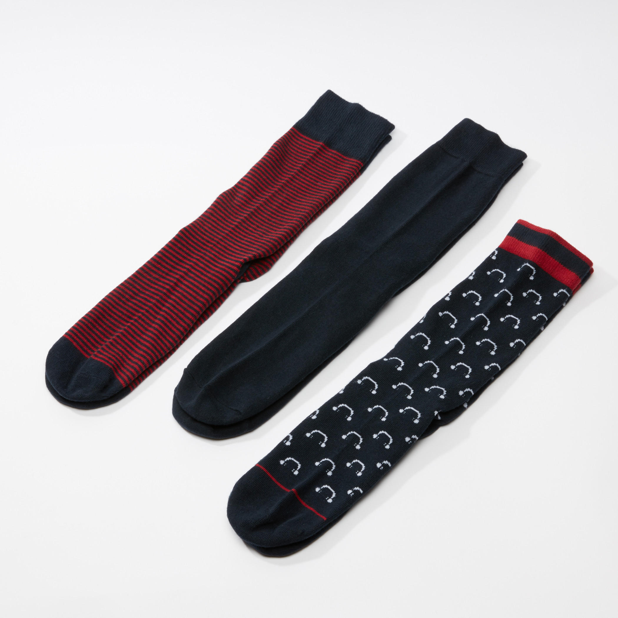 Assorted Crew Length Socks - Set of 3-men-socks-image-2