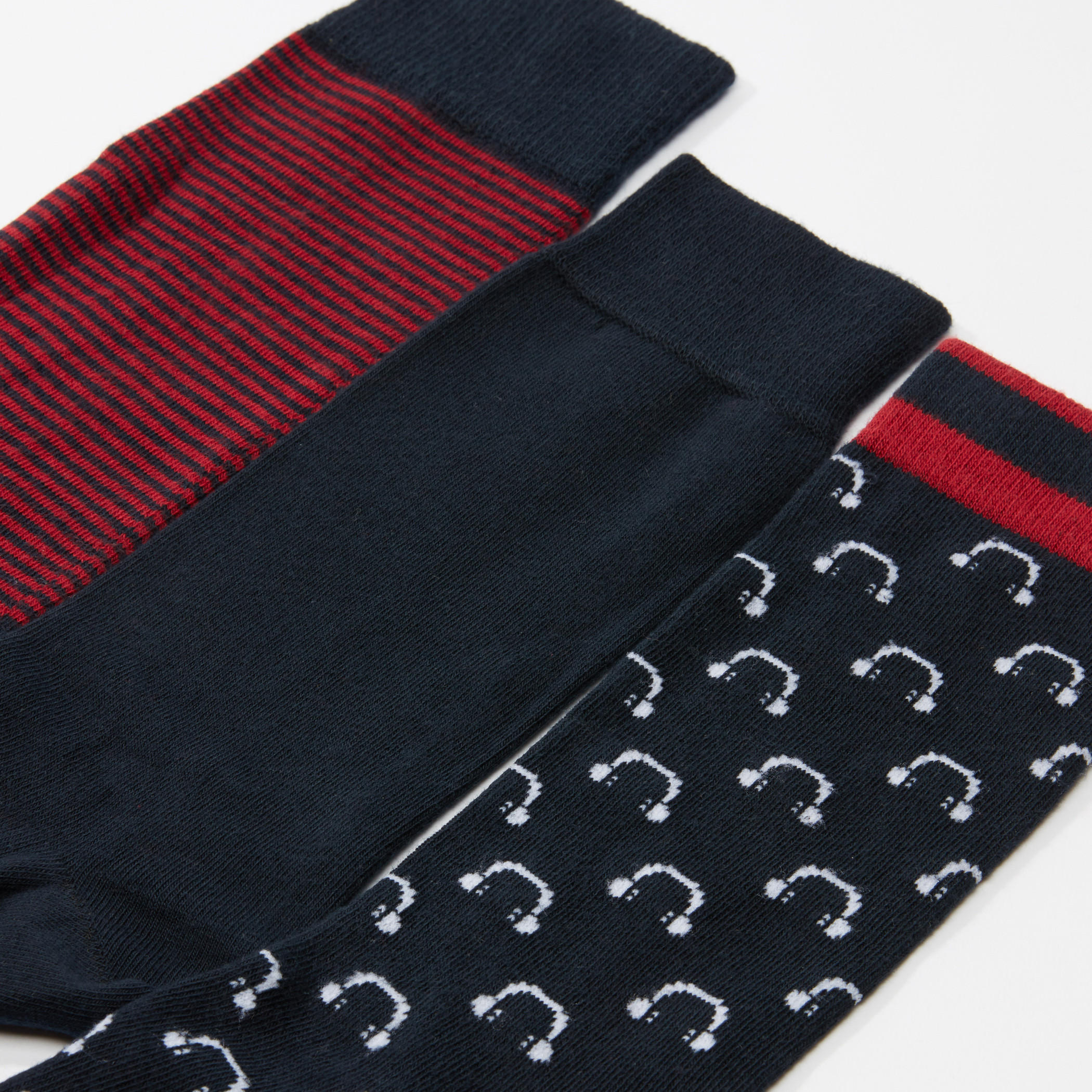 Assorted Crew Length Socks - Set of 3-men-socks-image-3