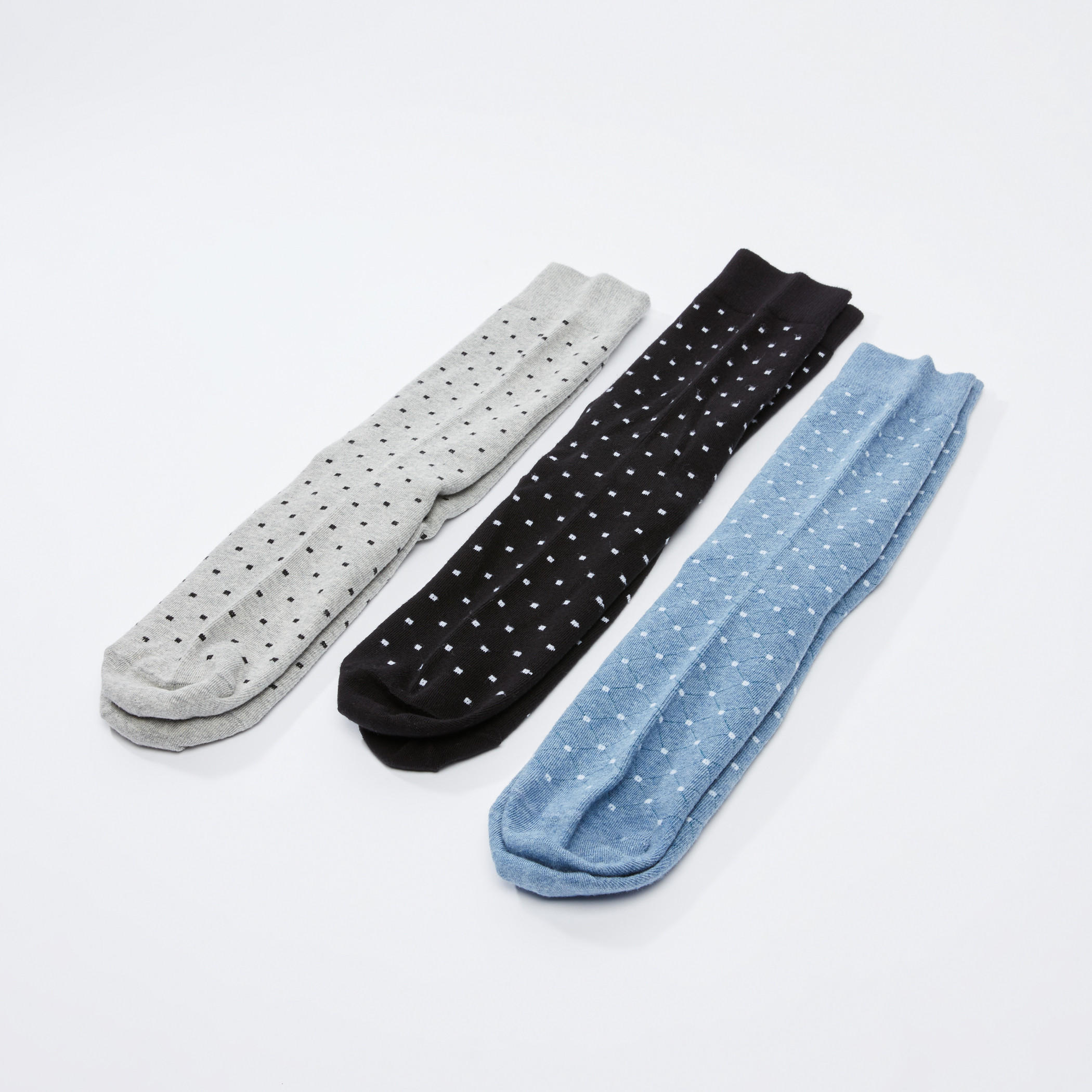 Printed Crew Length Socks - Set of 3-men-socks-image-2