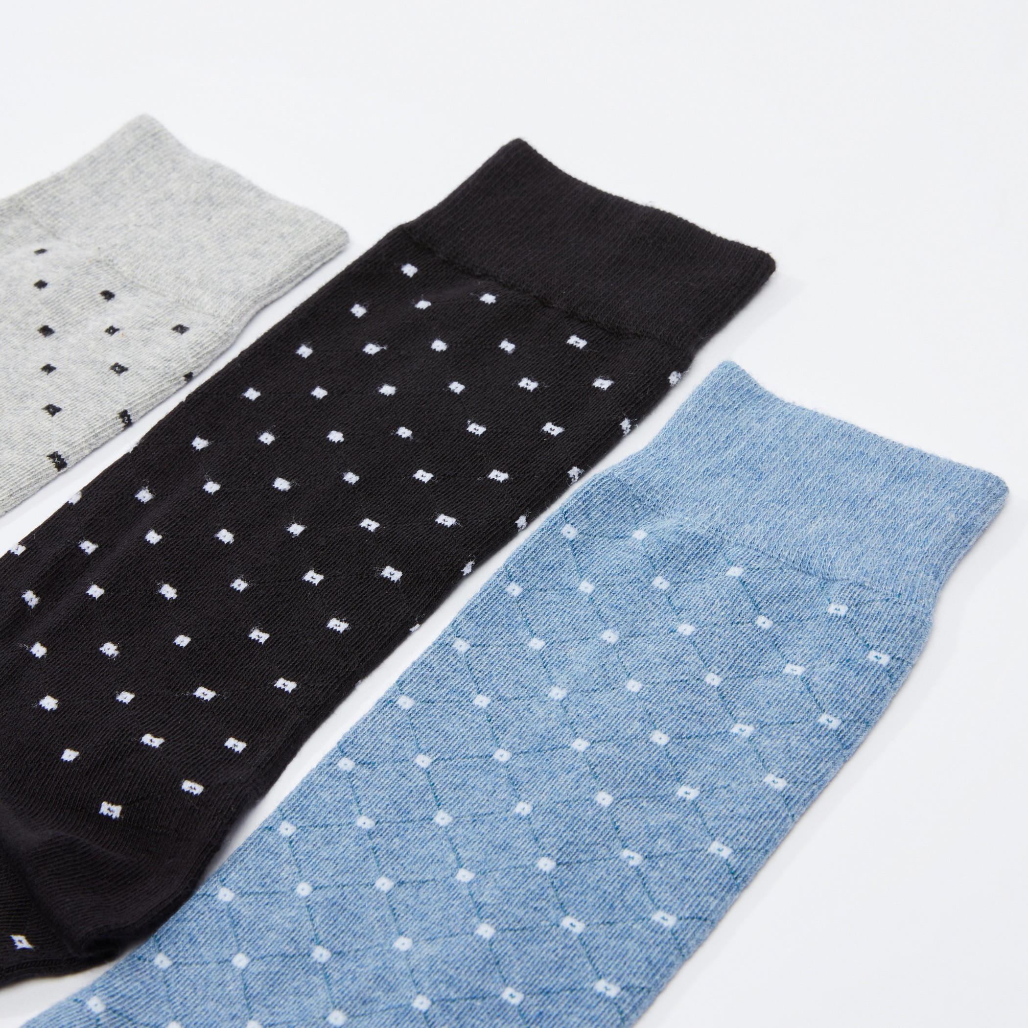 Printed Crew Length Socks - Set of 3-men-socks-image-3