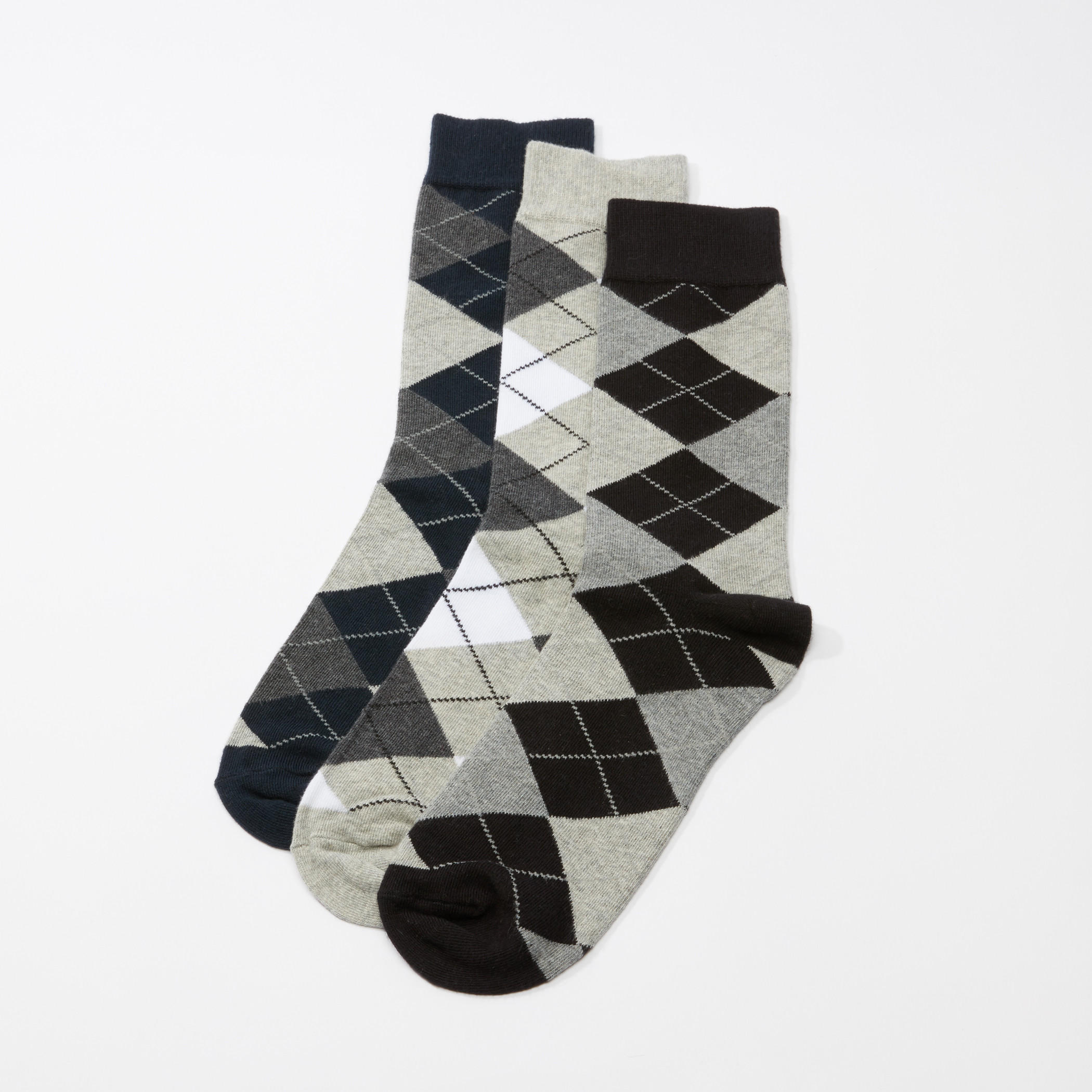 طقم جوارب قصيرة بطبعات من ثلاثة أزواج-men-socks-image-1