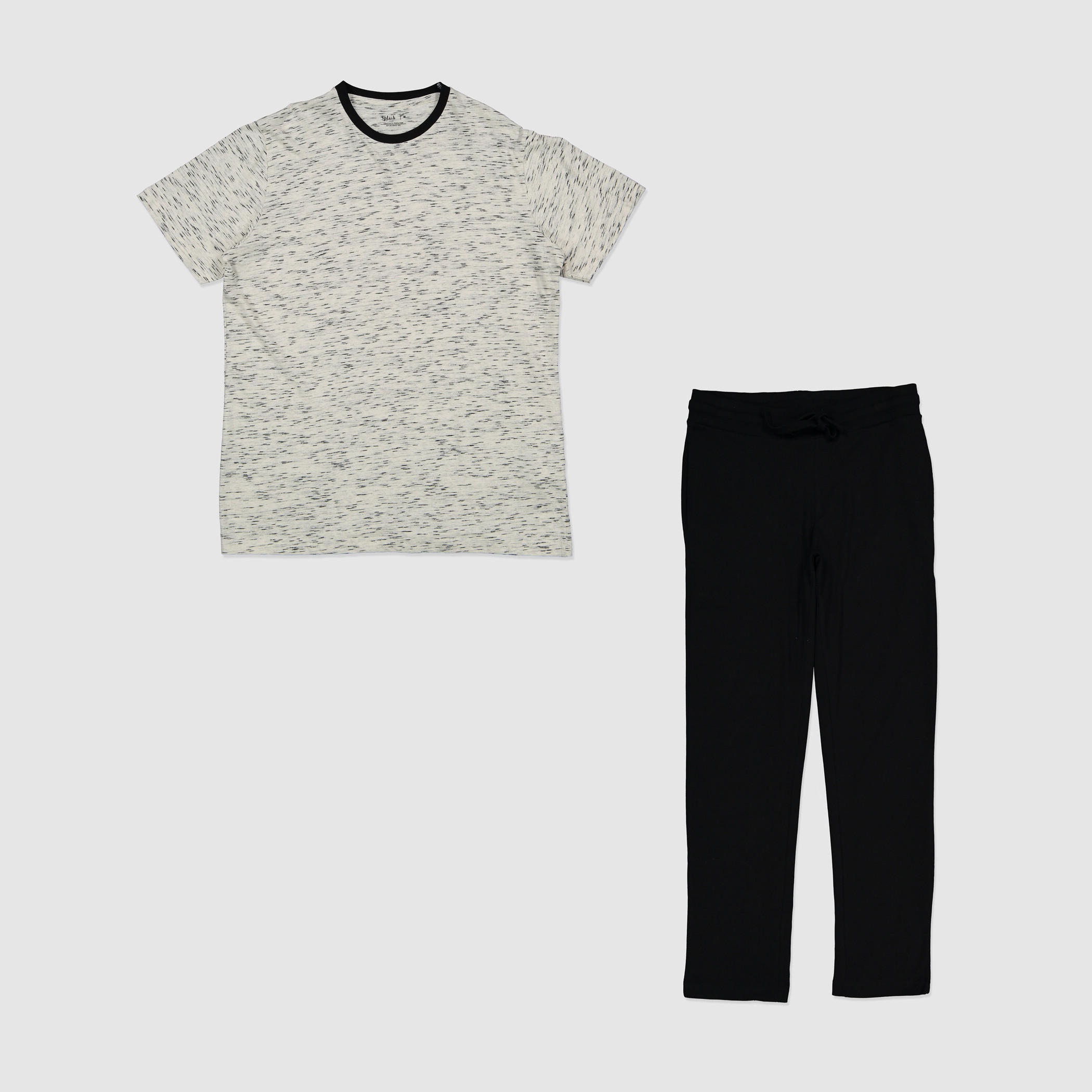 طقم بنطال بيجاما وتيشيرت بياقة مستديرة-men-clothing-nightwear-pyjamaandshorts-image-1
