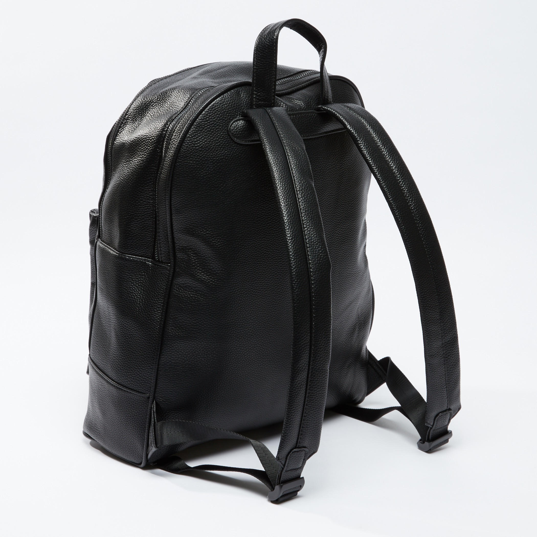 Applique Detail Backpack with Zip Closure and Adjustable Straps-men-bags-image-3