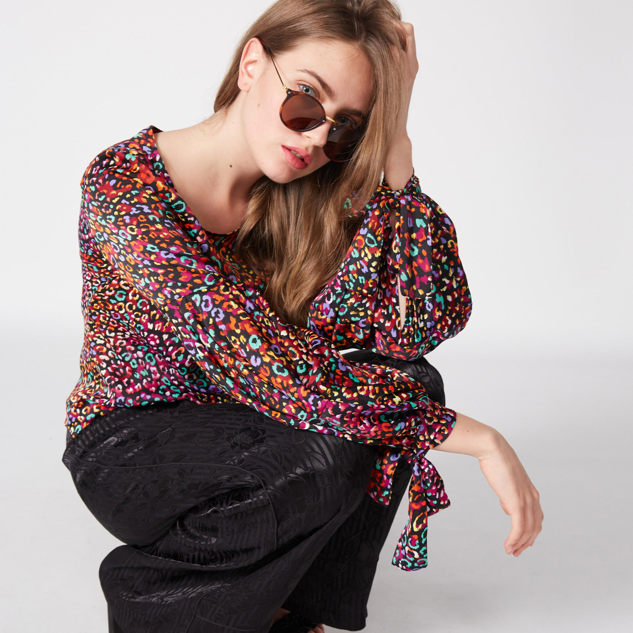 نظّارة شمسية بإطار كامل وطبعات-women-sunglasses-image-2