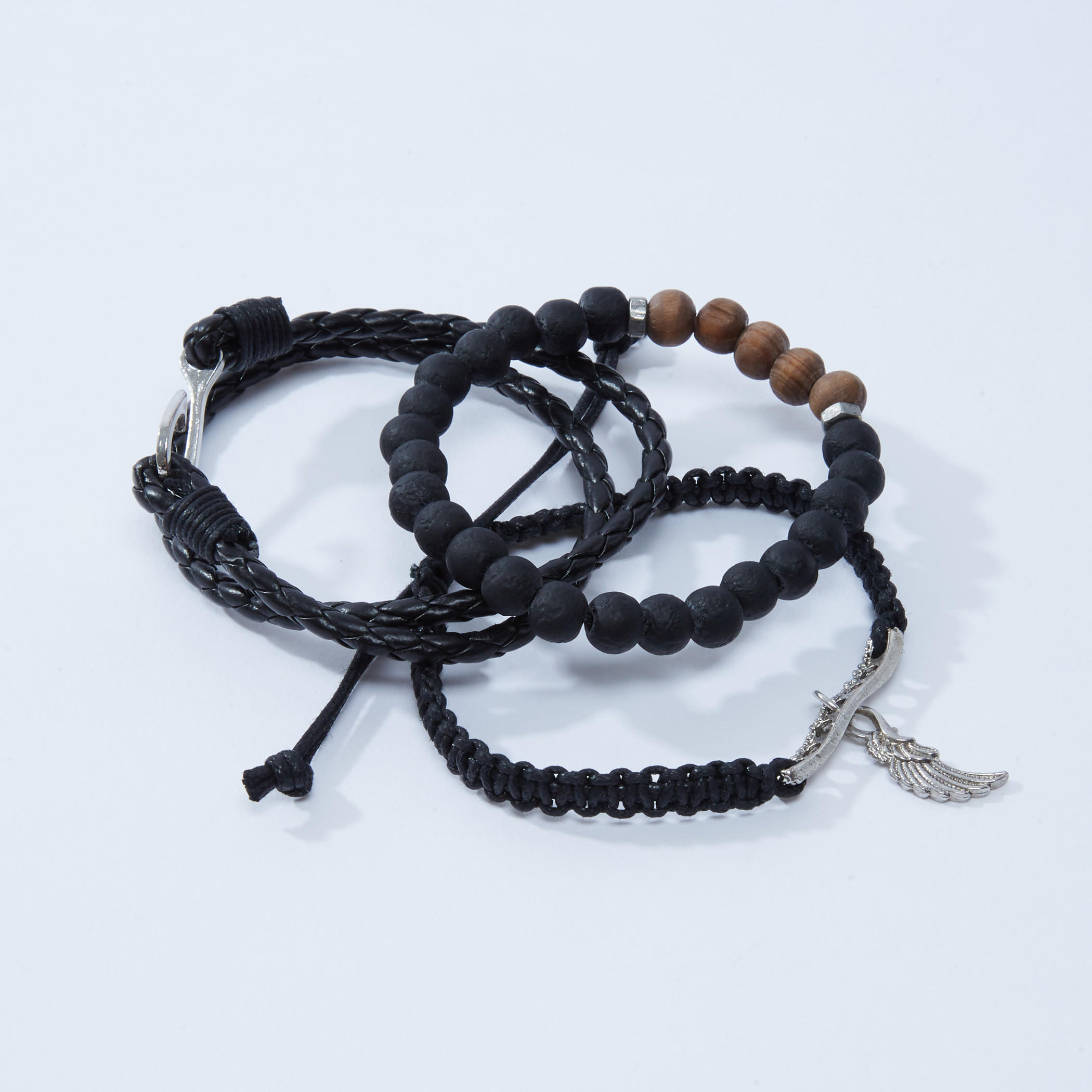 أساور متنوعة - طقم من 3 قطع-men-watchesandjewellery-bracelets-image-2