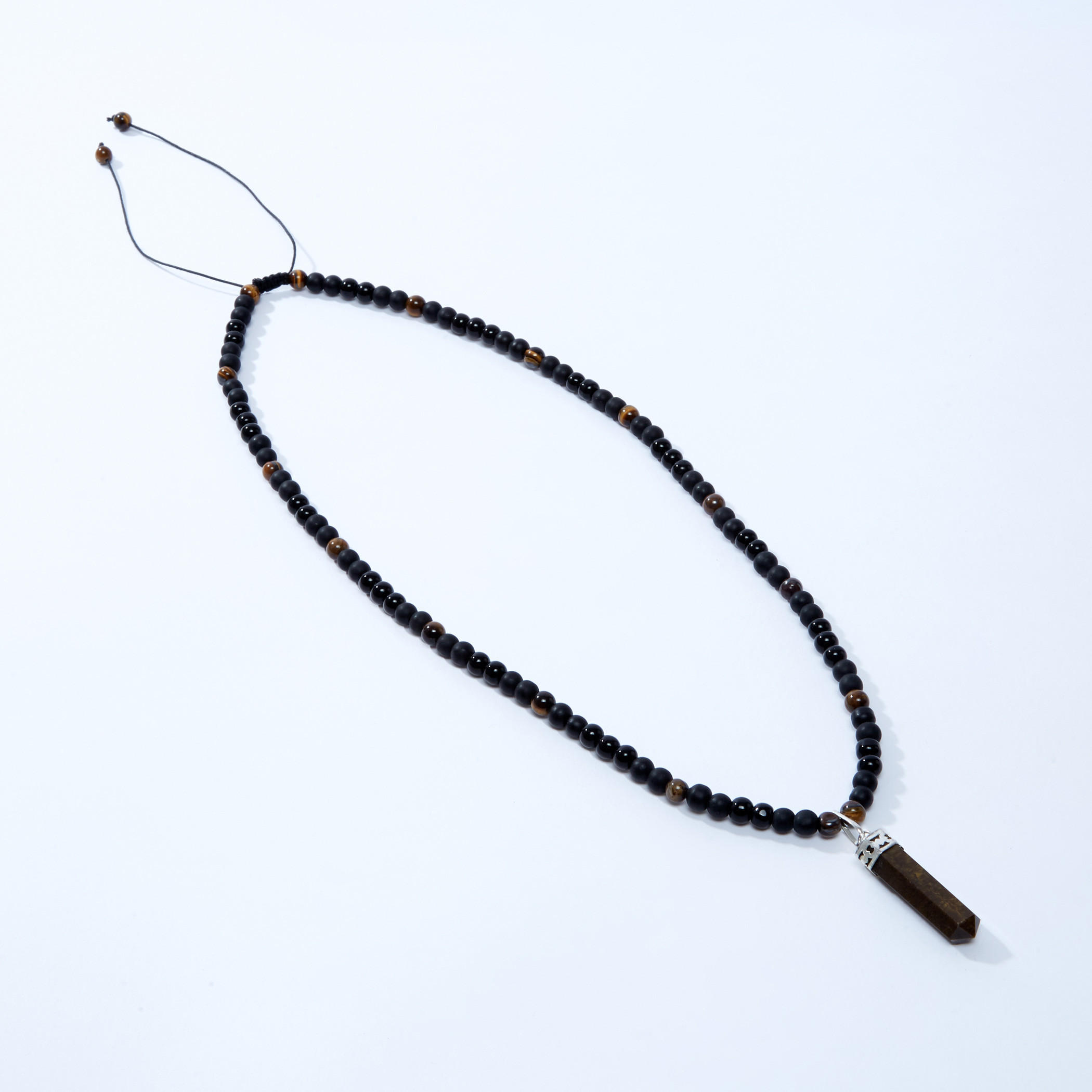 Beaded Necklace with Drawstring Closure-men-watchesandjewellery-necklacesandpendants-image-1