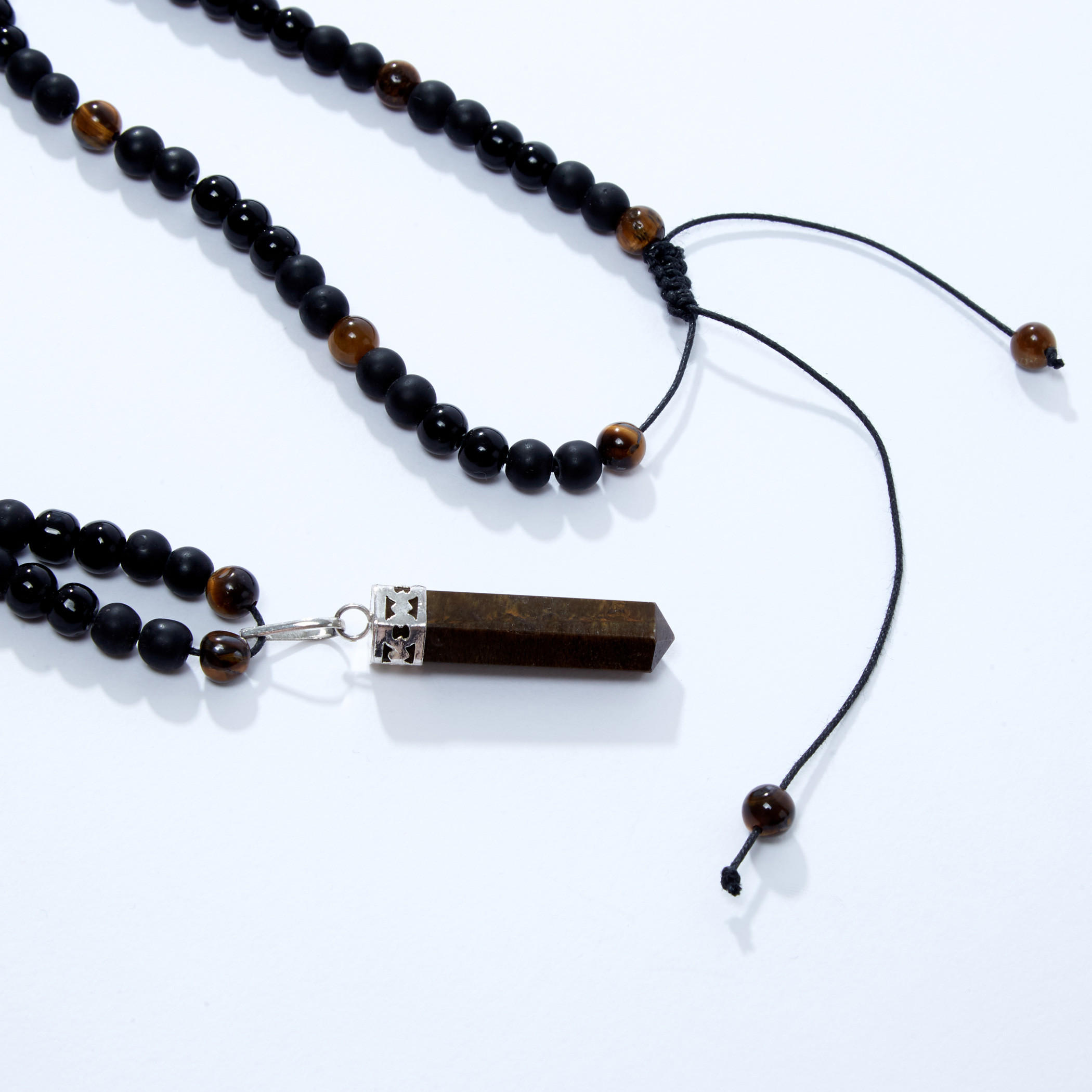 Beaded Necklace with Drawstring Closure-men-watchesandjewellery-necklacesandpendants-image-2