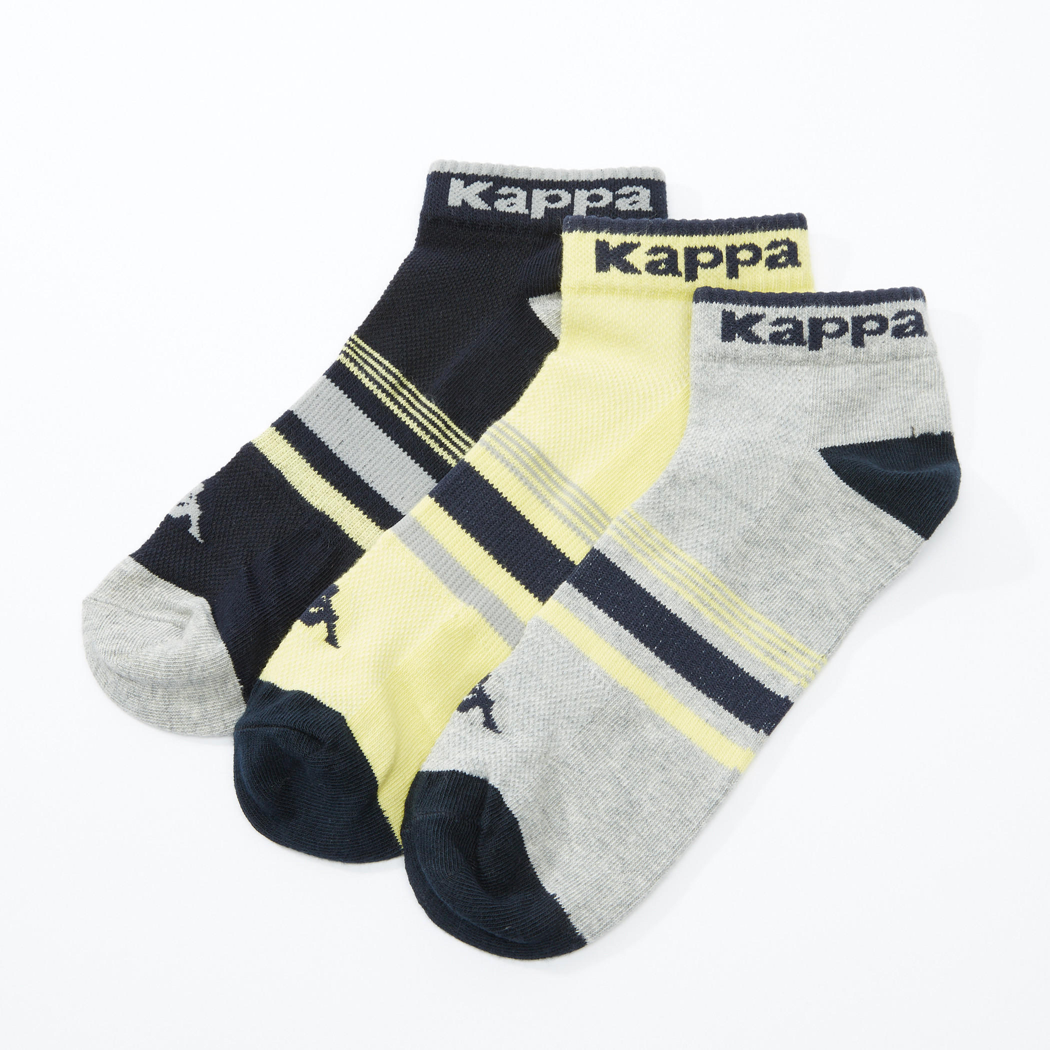 جوارب مقلمة بطول الكاحل من كابا - طقم من 3 أزواج-men-socks-image-3