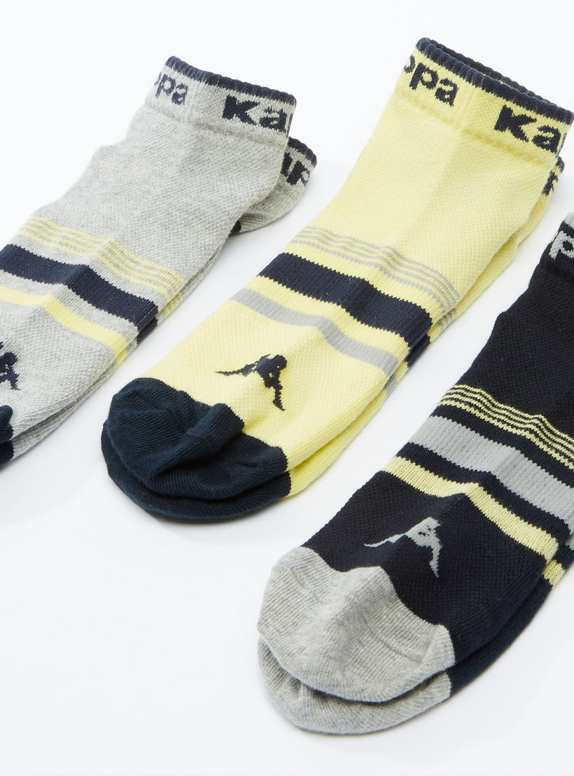 جوارب مقلمة بطول الكاحل من كابا - طقم من 3 أزواج-men-socks-image-2