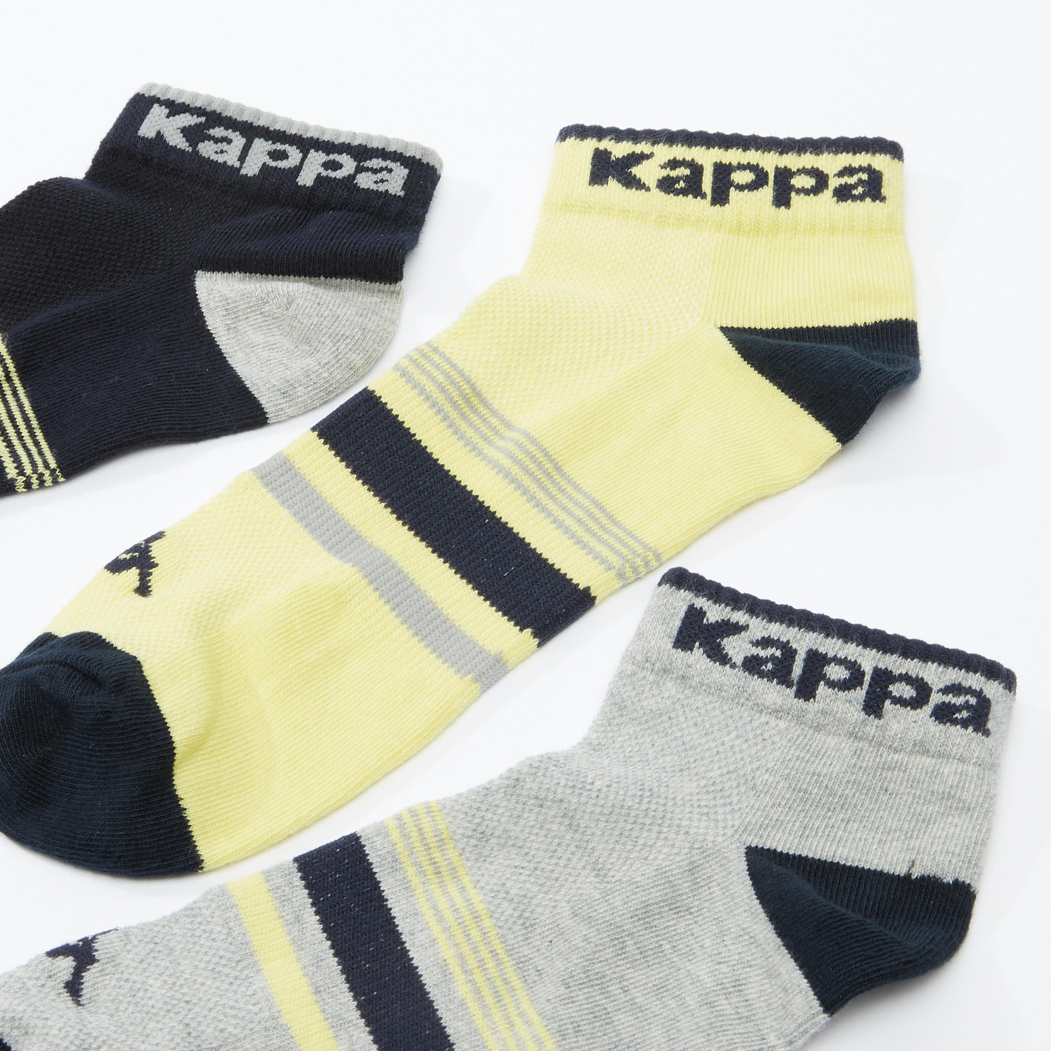 جوارب مقلمة بطول الكاحل من كابا - طقم من 3 أزواج-men-socks-image-1