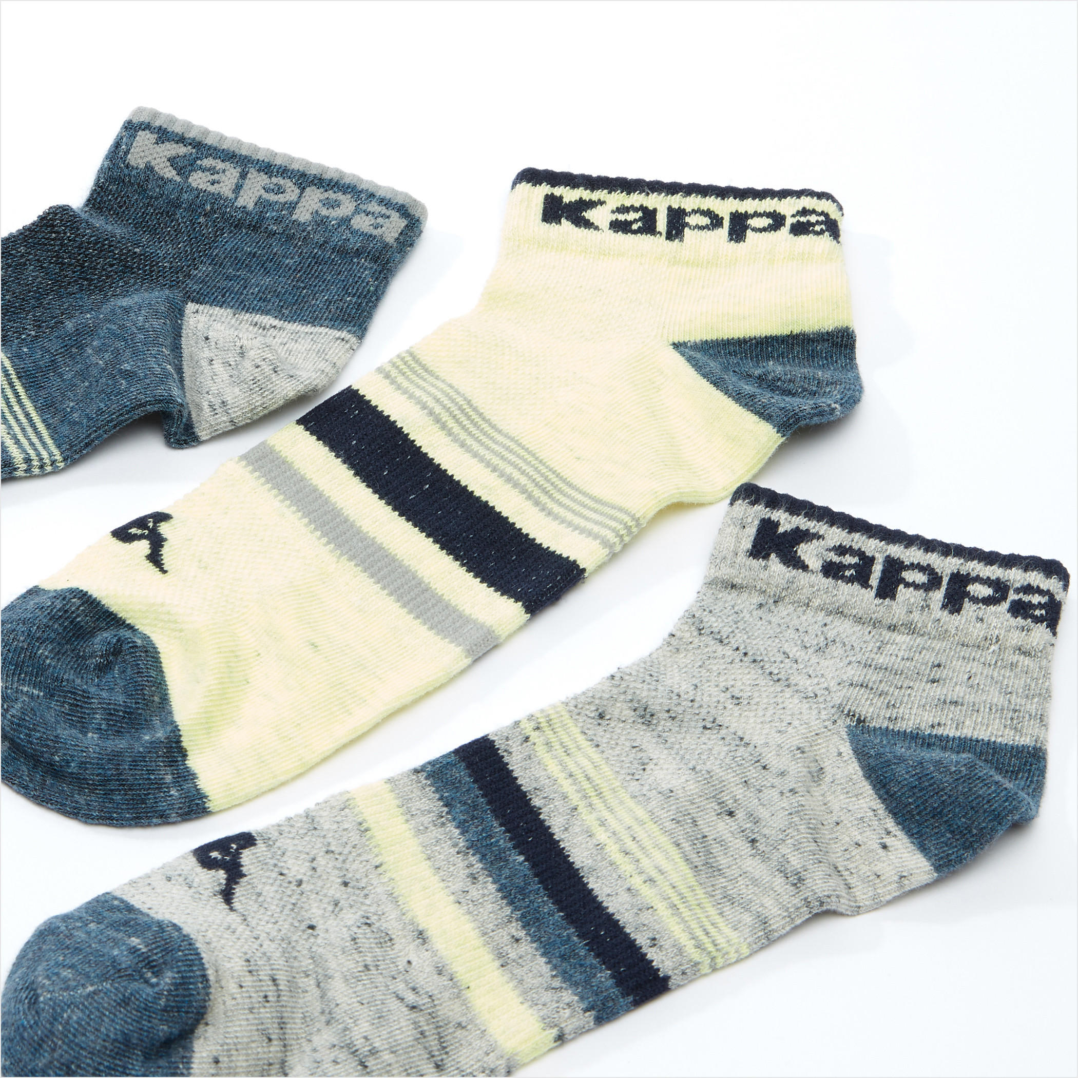 Kappa Stripped Ankle Length Socks - Set of 3-men-socks-image-3