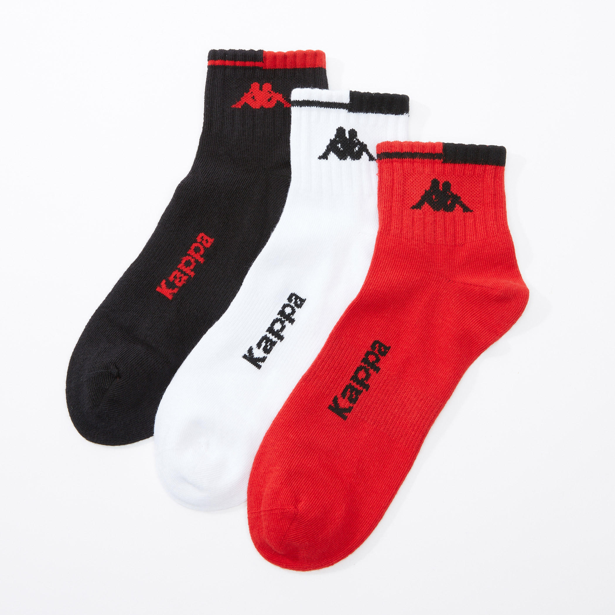جوارب مضلعة بطول الكاحل من كابا - طقم من 3 أزواج-men-socks-image-1