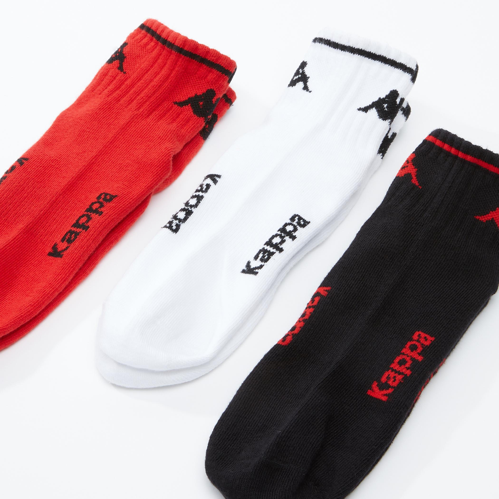 جوارب مضلعة بطول الكاحل من كابا - طقم من 3 أزواج-men-socks-image-2