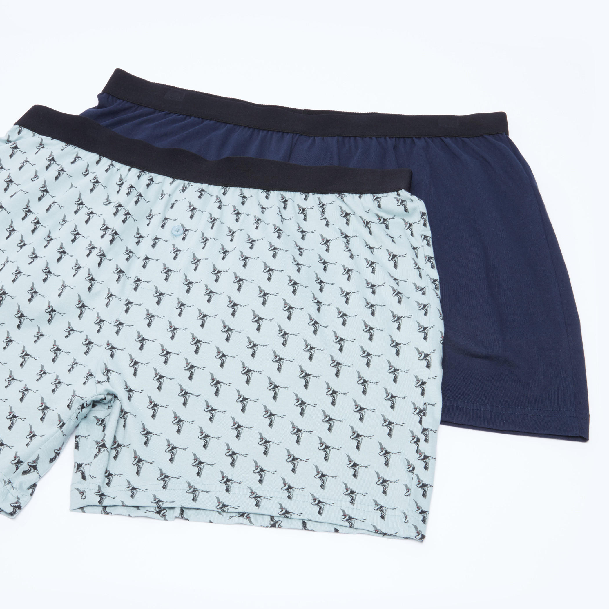 سراويل بوكسر متنوعة بخصر مطّاطي - طقم من قطعتين-men-clothing-innerwear-underwear-image-1