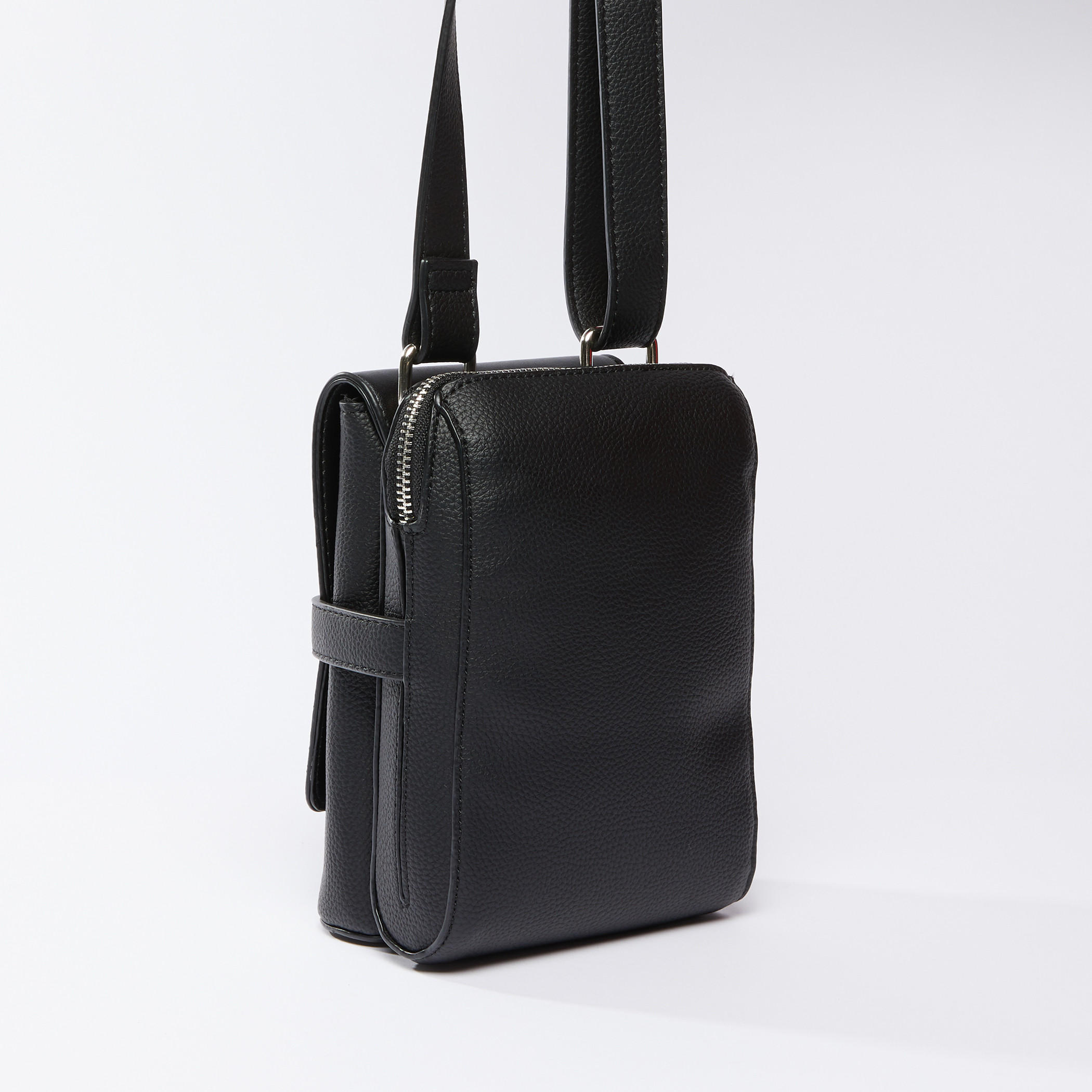 Applique Detail Crossbody Bag with Zip Closure and Flap-men-bags-image-3