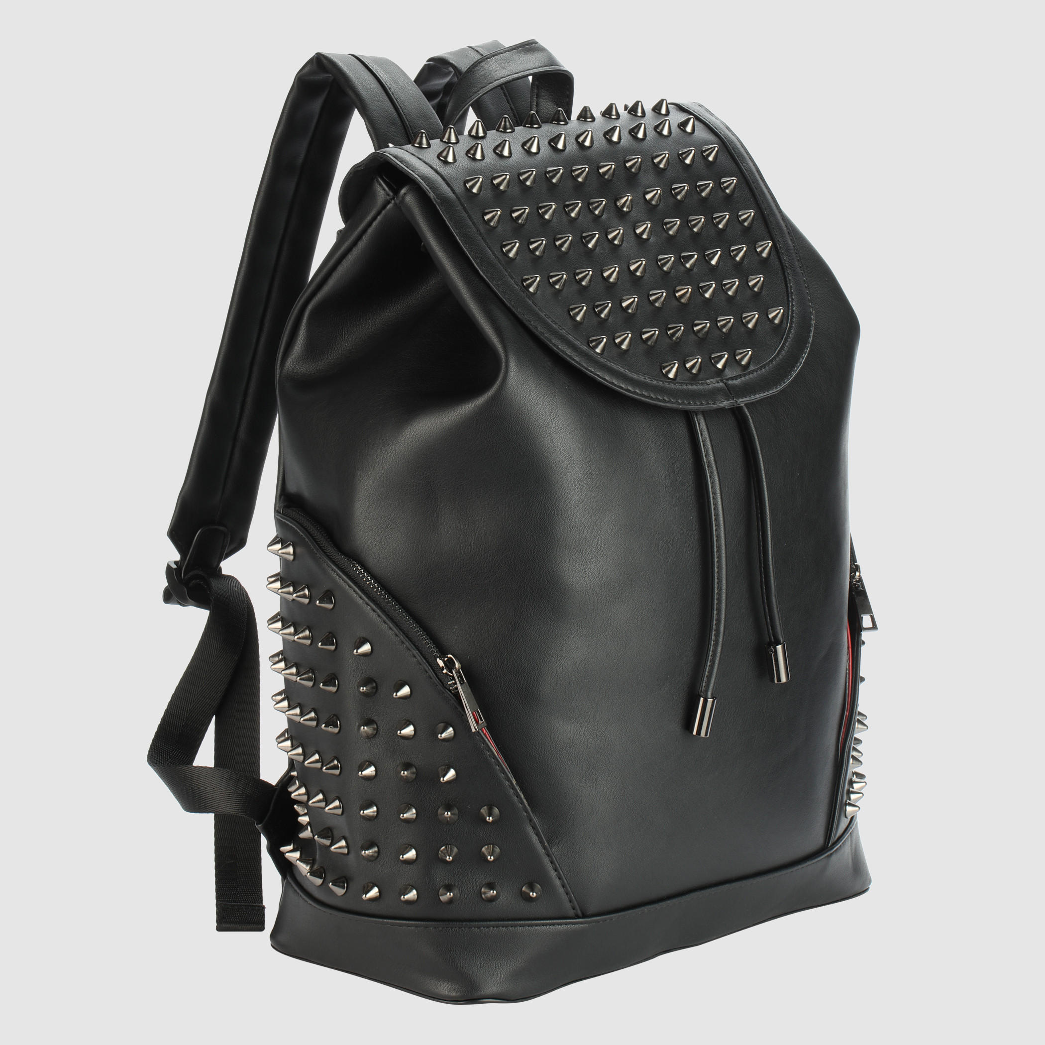حقيبة ظهر مرصّعة بطيَّة ورباط للإغلاق-men-bags-image-4