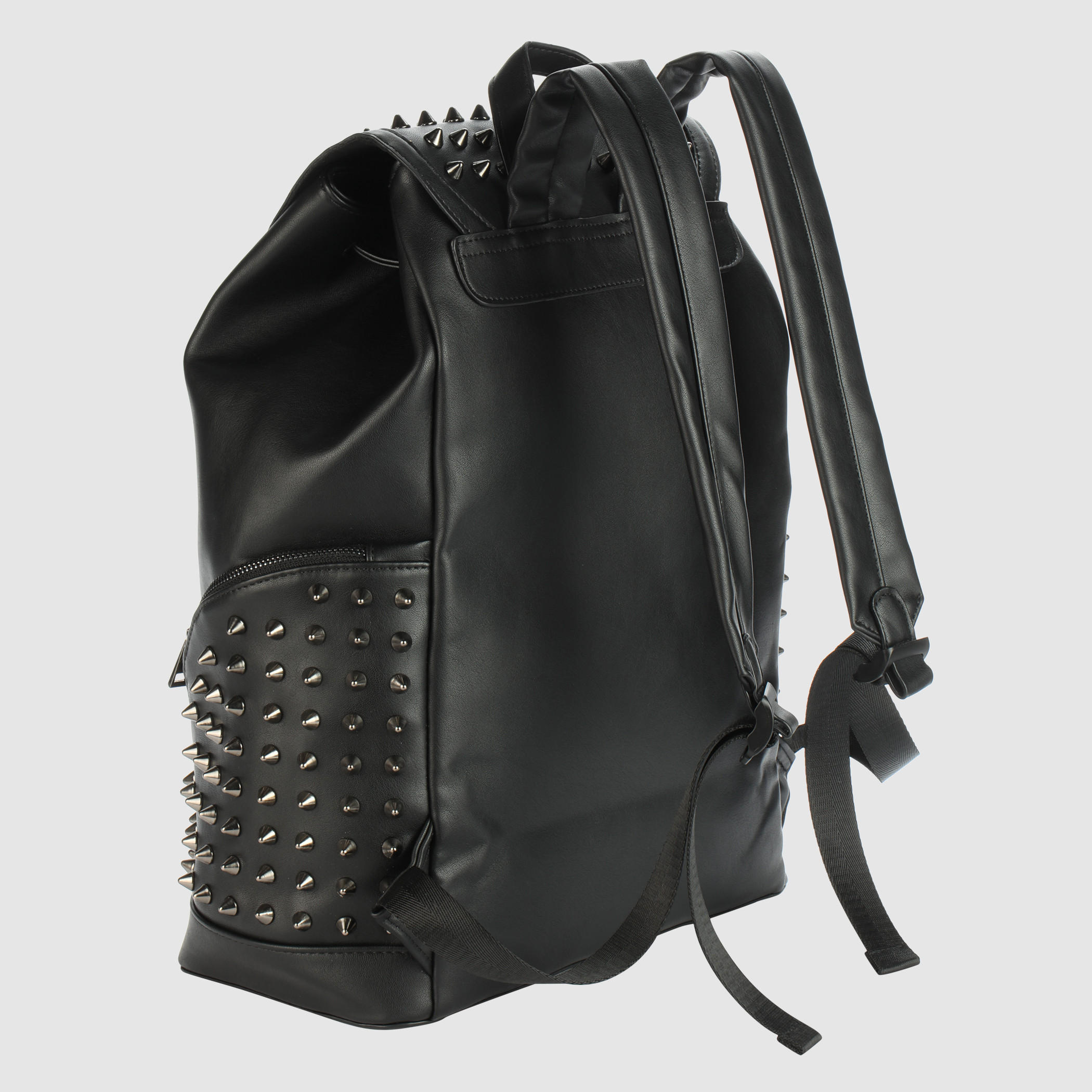 حقيبة ظهر مرصّعة بطيَّة ورباط للإغلاق-men-bags-image-3