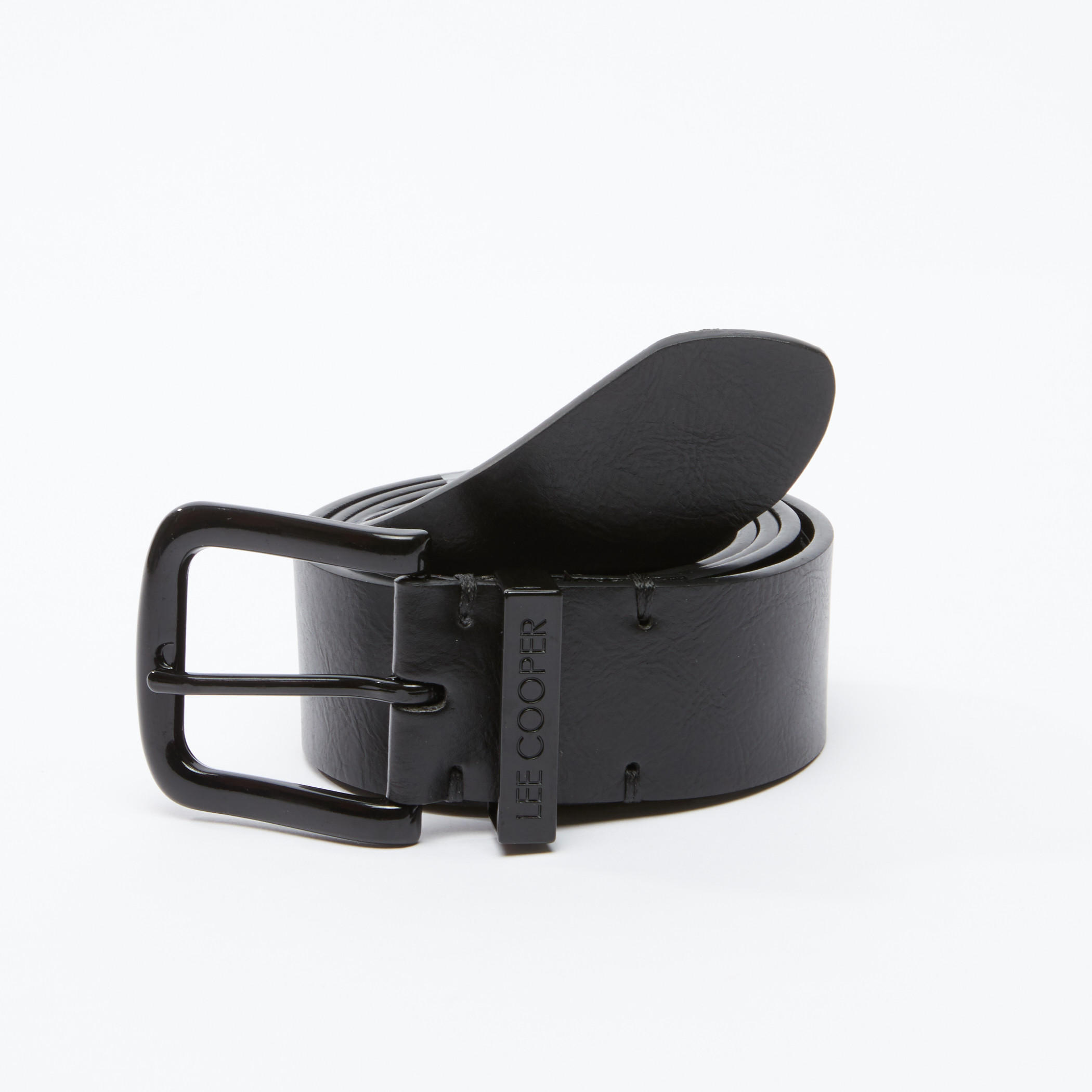 حزام بارز الملمس بإبزيم بدبوس من لي كوبر-men-beltsandwallets-belts-image-1