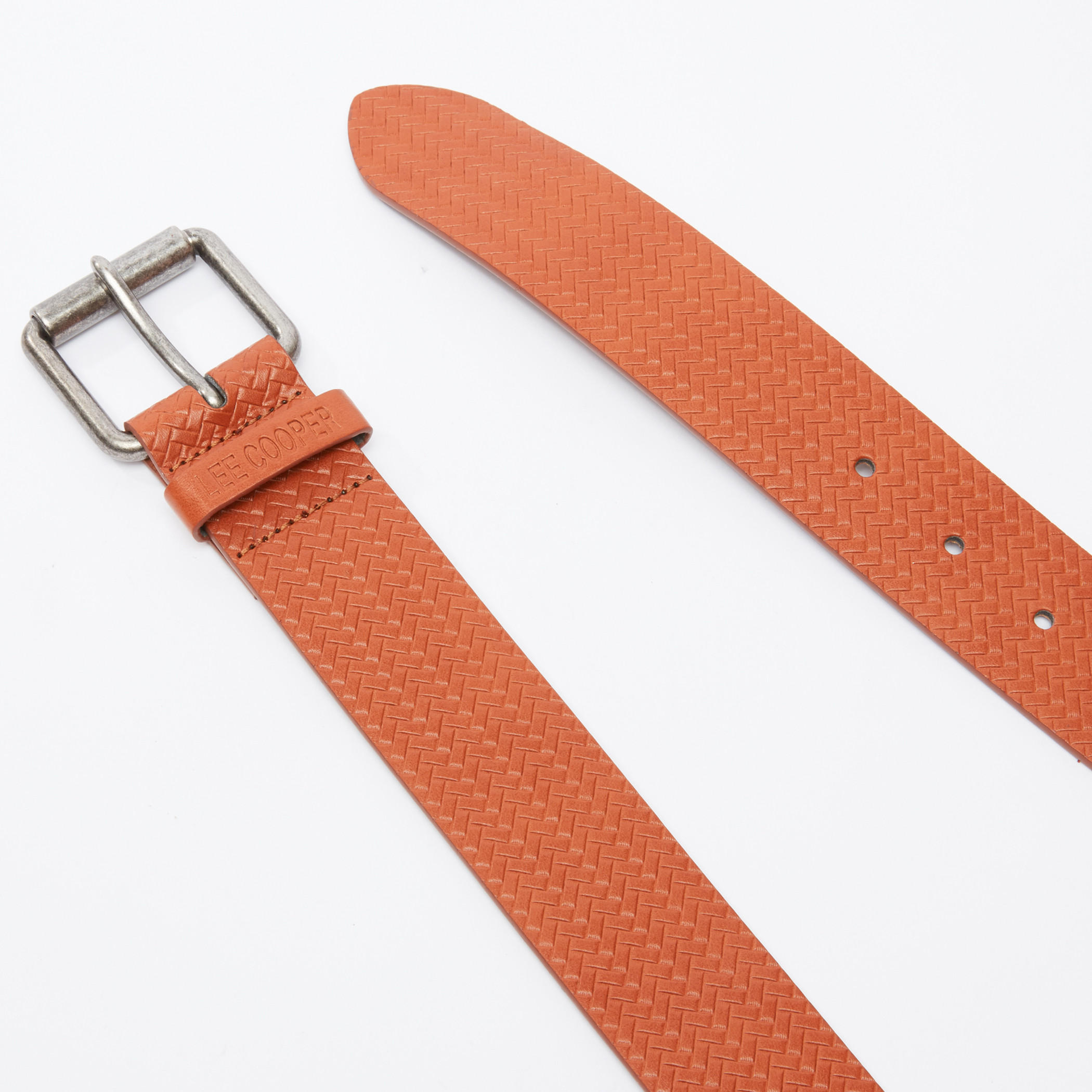 حزام بارز الملمس بإبزيم بدبوس من لي كوبر-men-beltsandwallets-belts-image-3