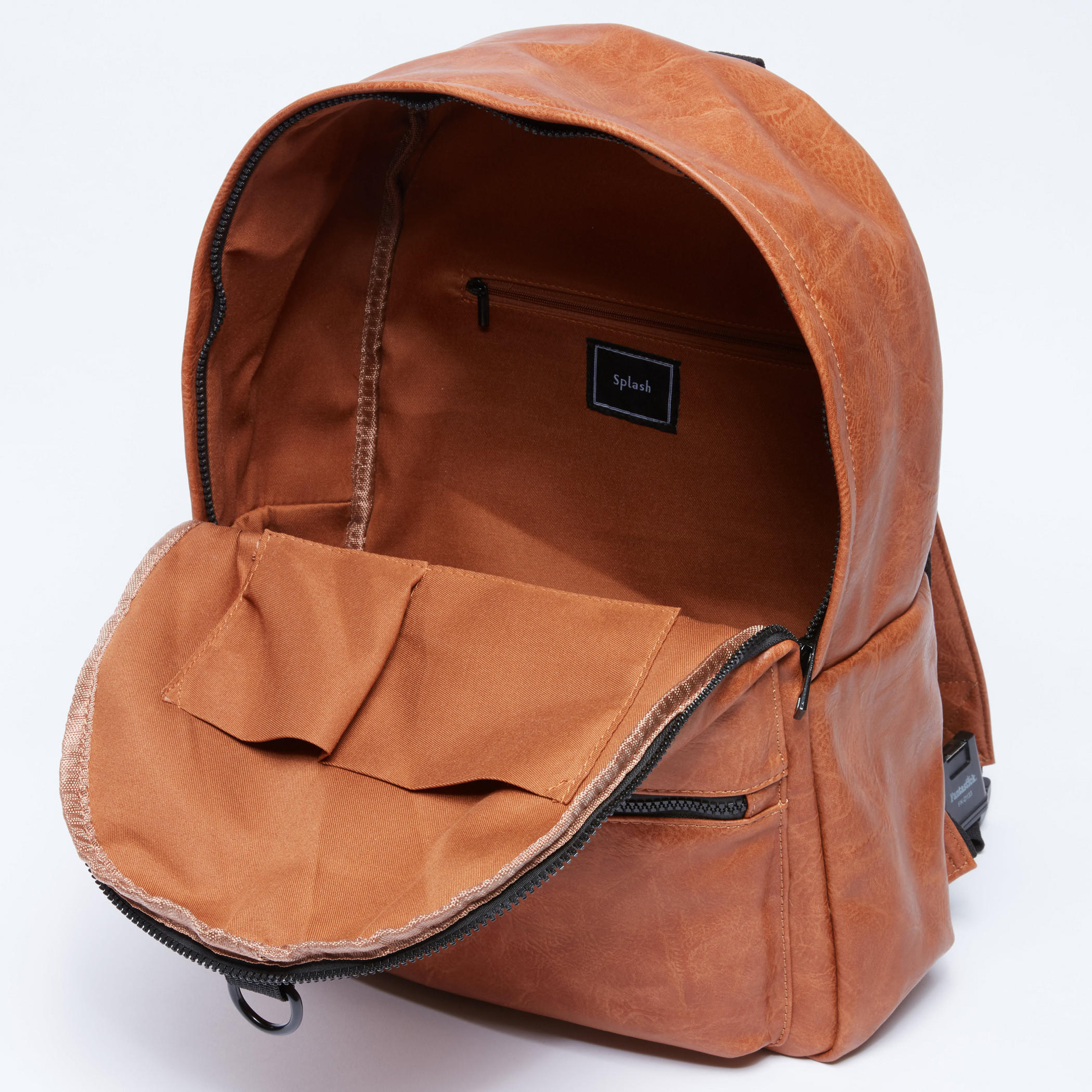 Textured Backpack with Zip Closure and Adjustable Shoulder Straps-men-bags-image-4