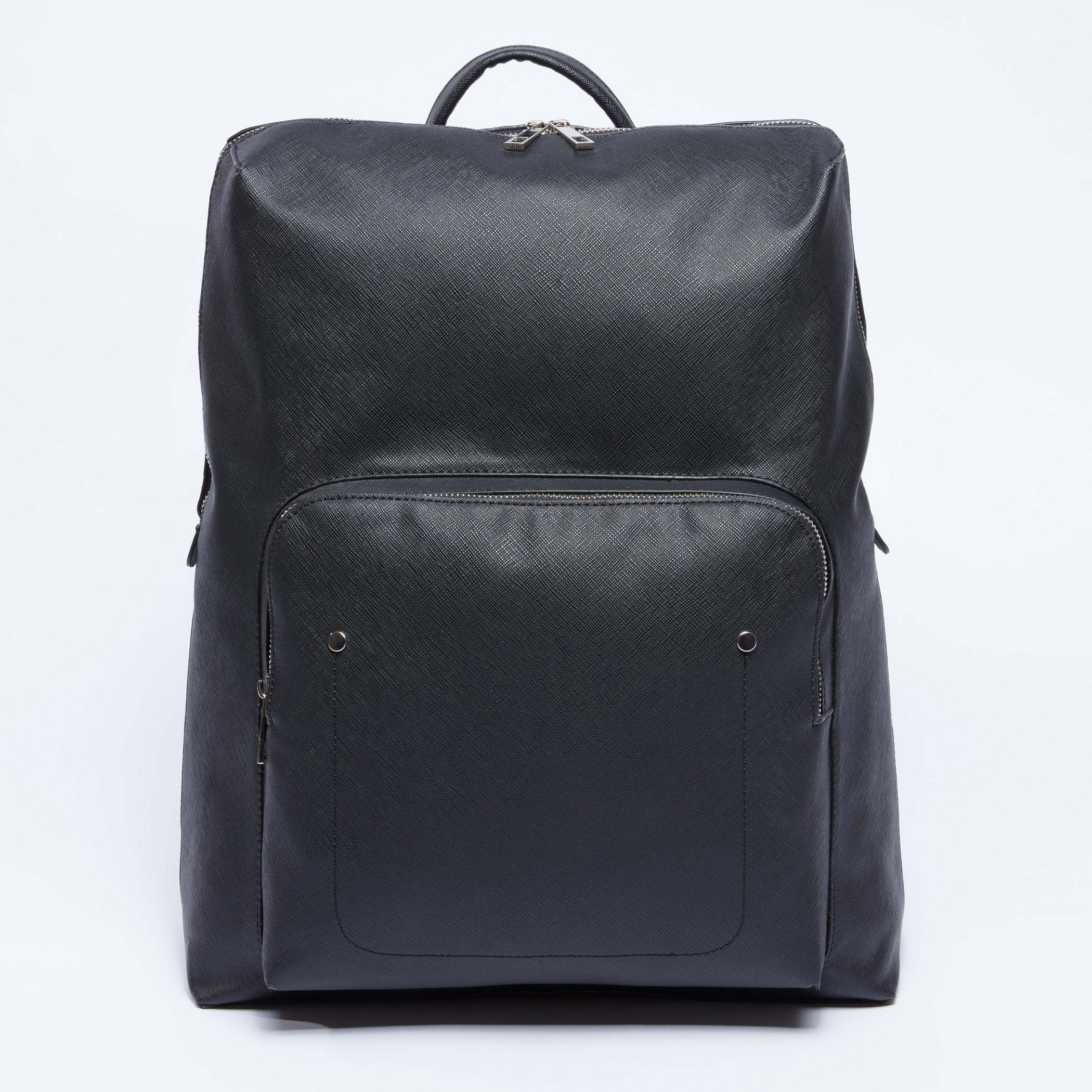 حقيبة ظهر بارزة الملمس بسحاب إغلاق وحمالات كتف قابلة للتعديل-men-bags-image-5