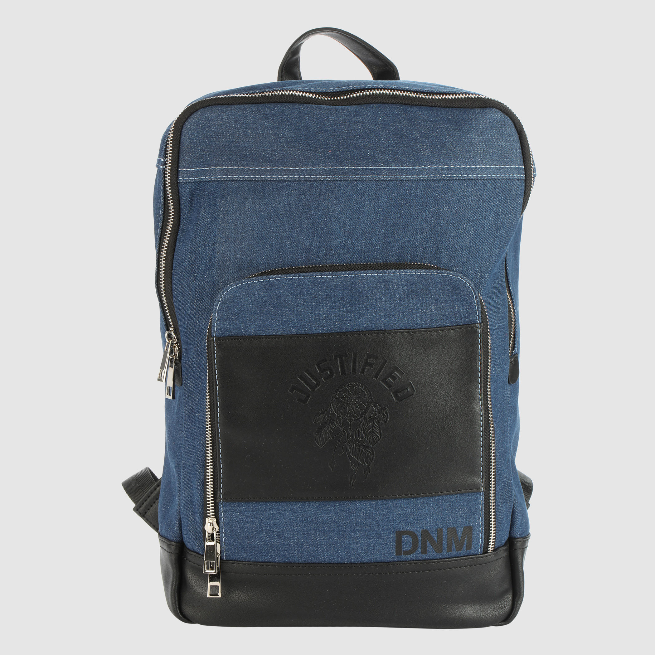 Printed Backpack with Zip Closure-men-bags-image-1