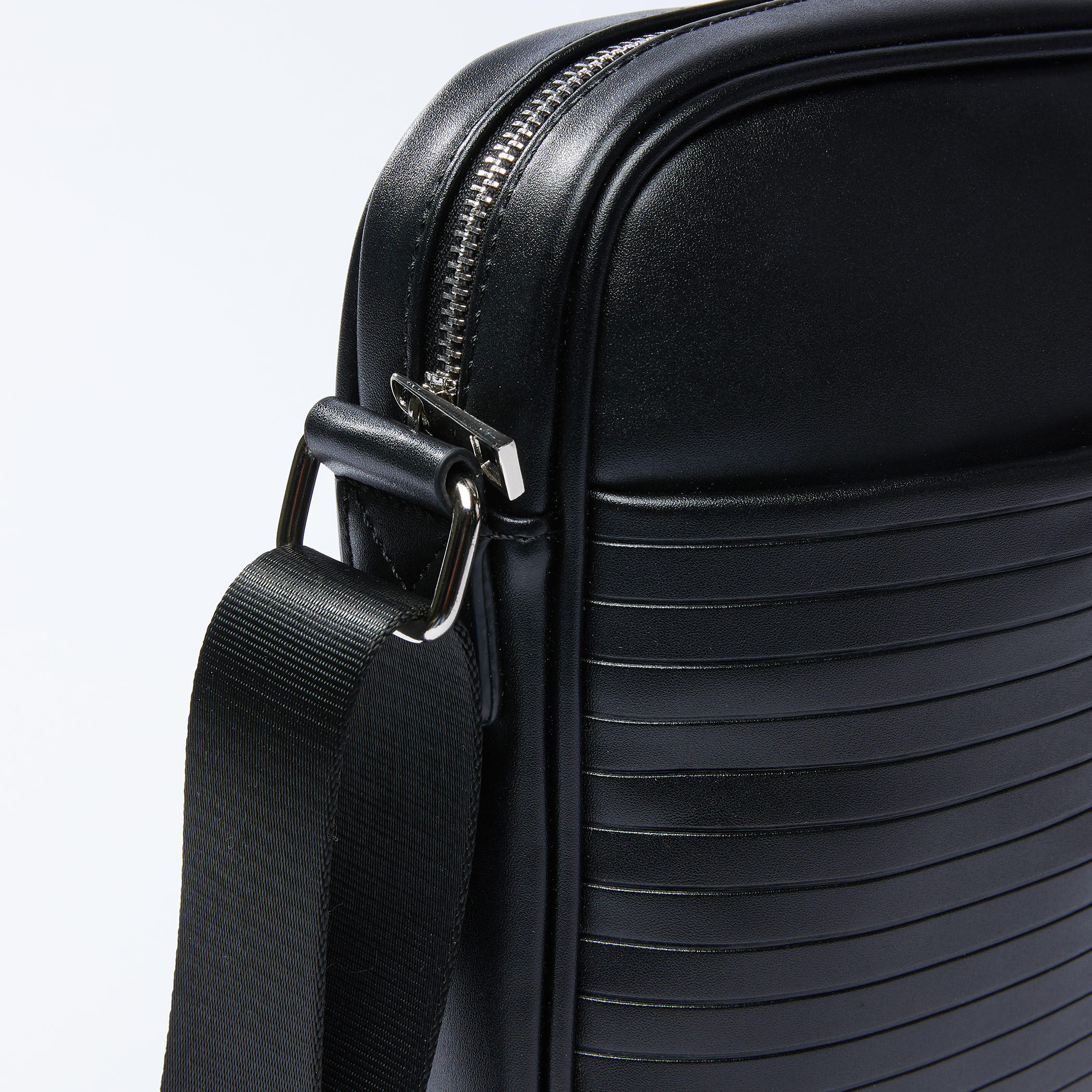 Textured Messenger Bag with Adjustable Strap-men-bags-image-3