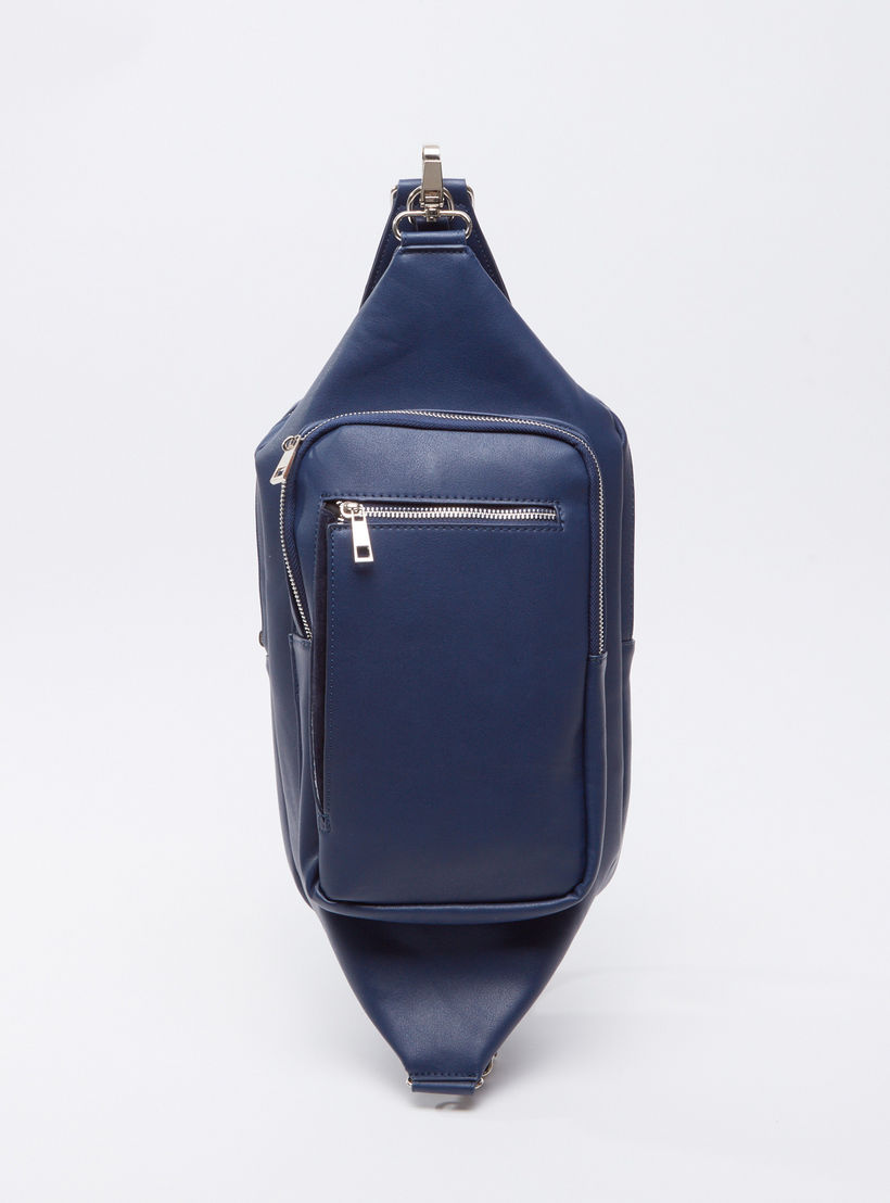 Multiple-Pocket Pouch with Zip Closure-men-bags-image-1