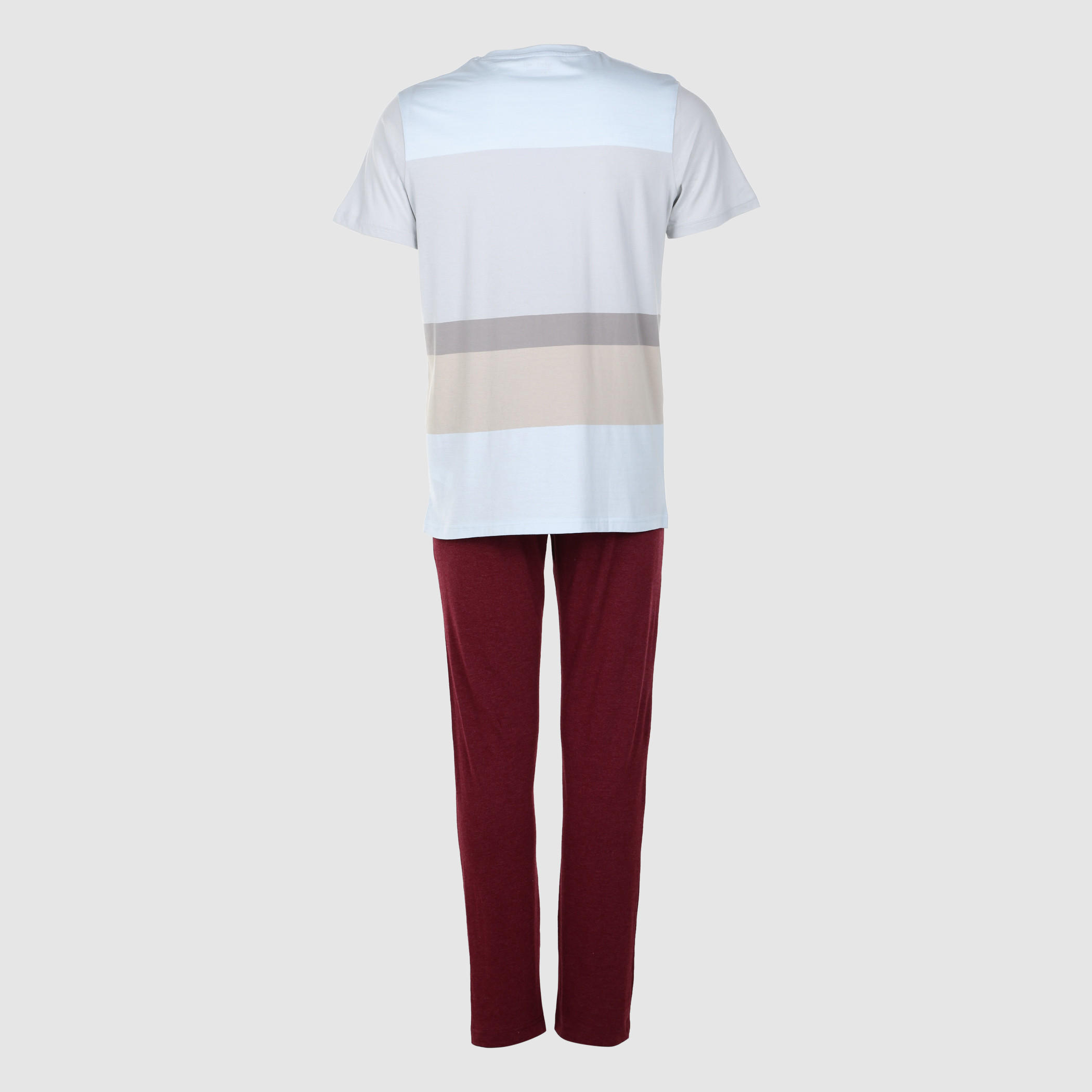طقم بنطال بيجاما وتيشيرت مقلّم-men-clothing-nightwear-sets-image-4