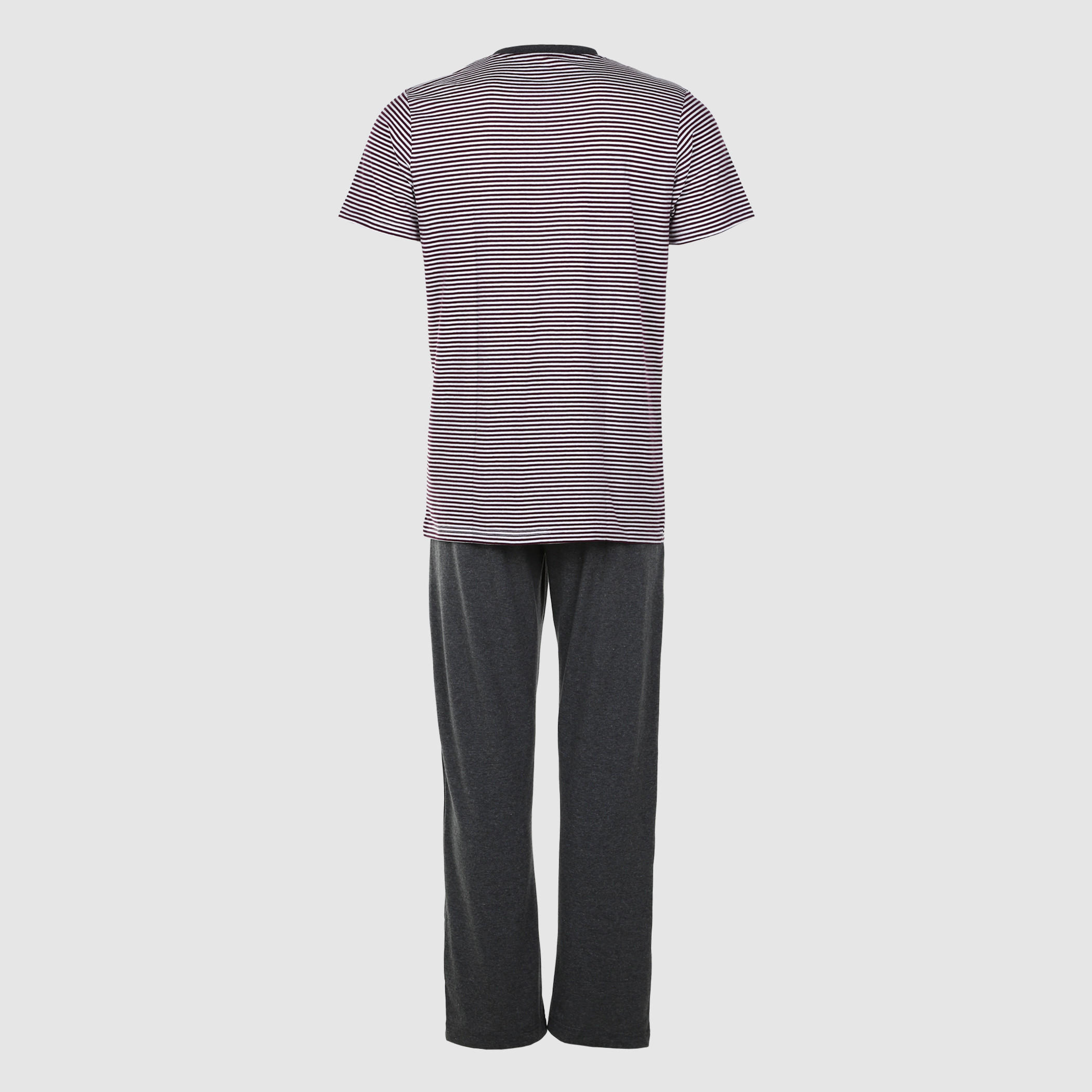 طقم بنطال بيجاما وتيشيرت مقلّم-men-clothing-nightwear-sets-image-4