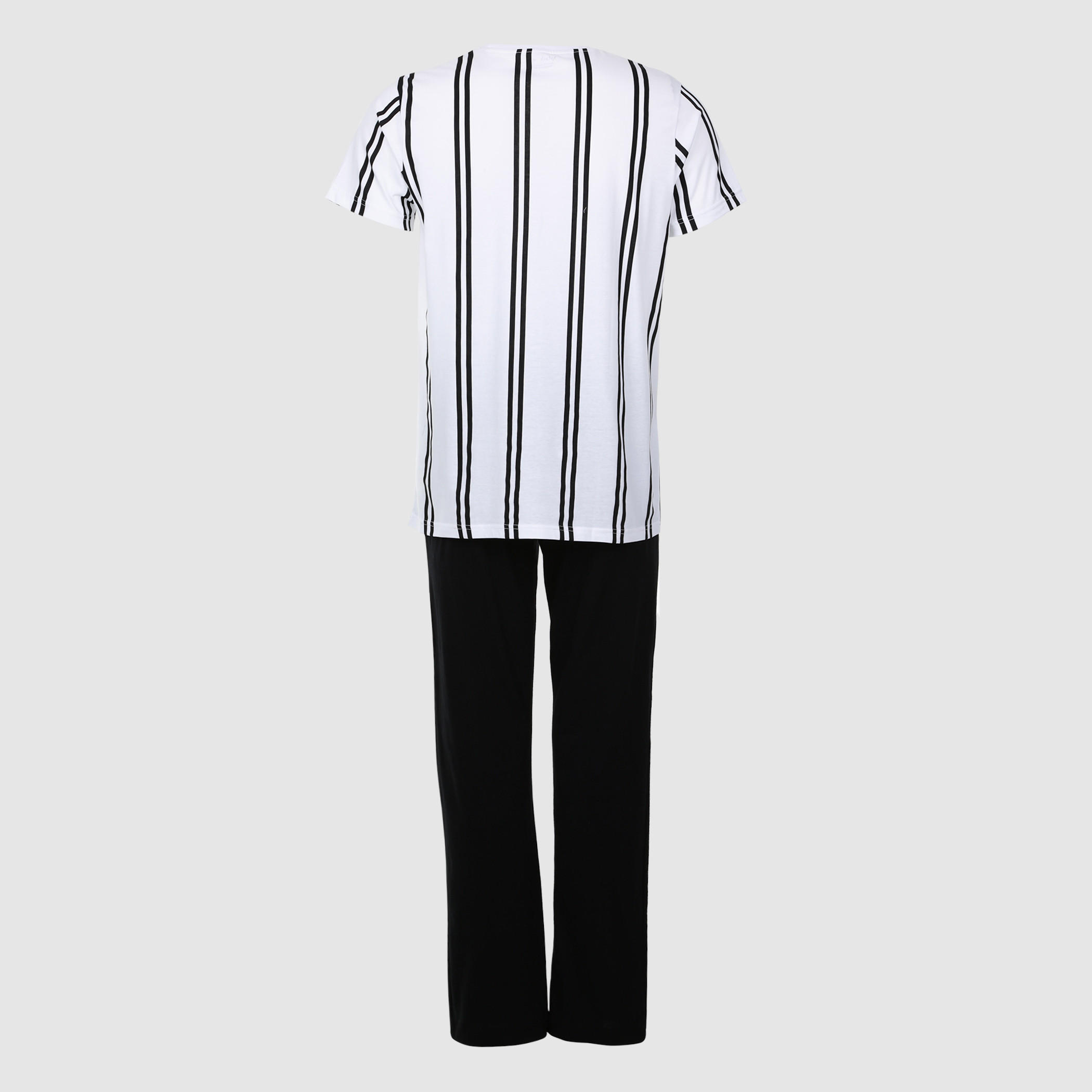 Striped T-Shirt and Pajama Set-men-clothing-nightwear-sets-image-2