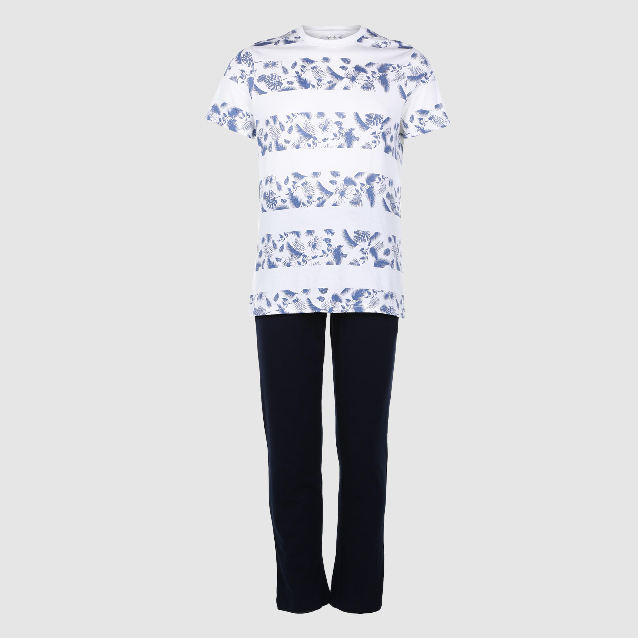 طقم بنطال بيجاما وتيشيرت بطبعات-men-clothing-nightwear-sets-image-5