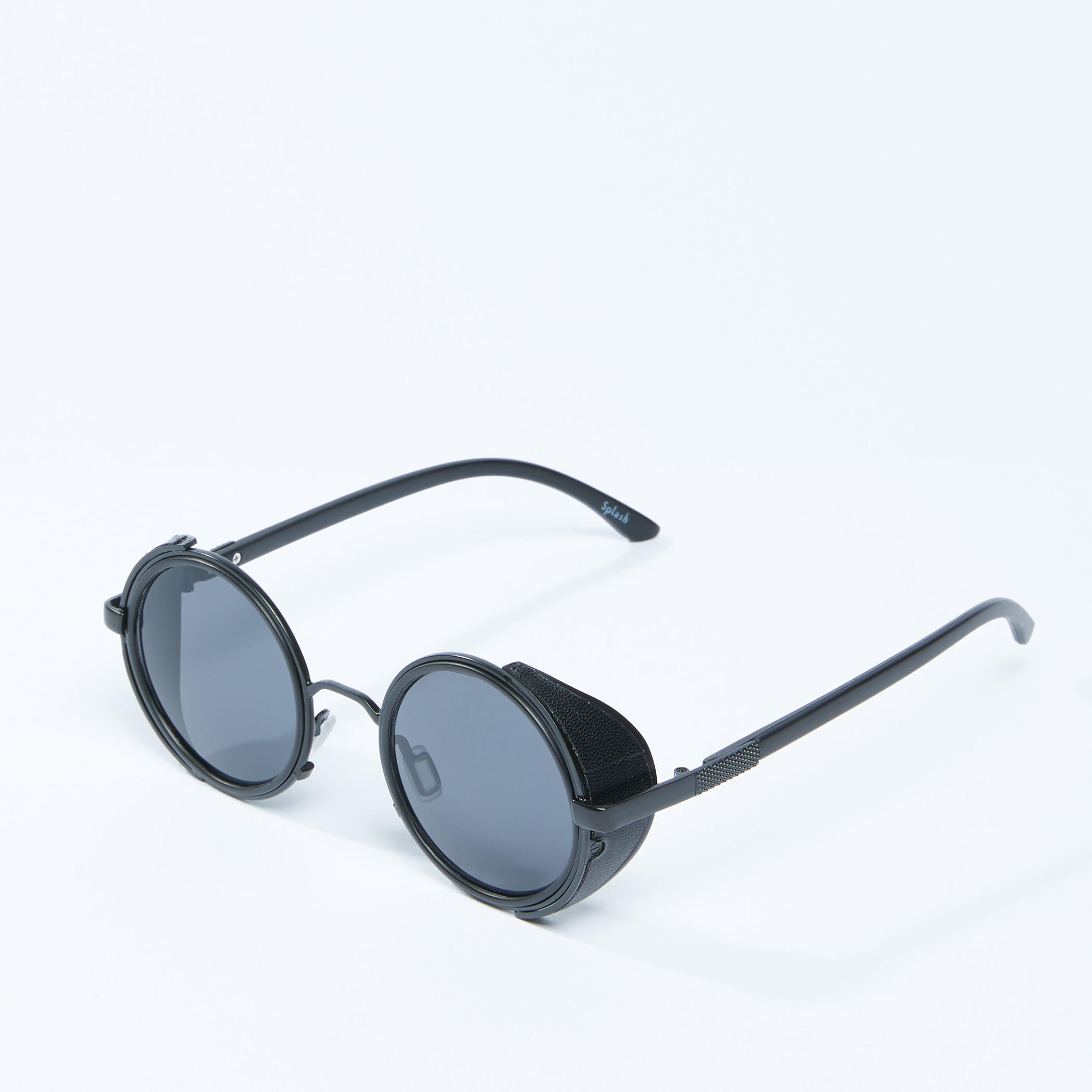 Round Sunglasses with Metallic Detail-men-sunglasses-image-1